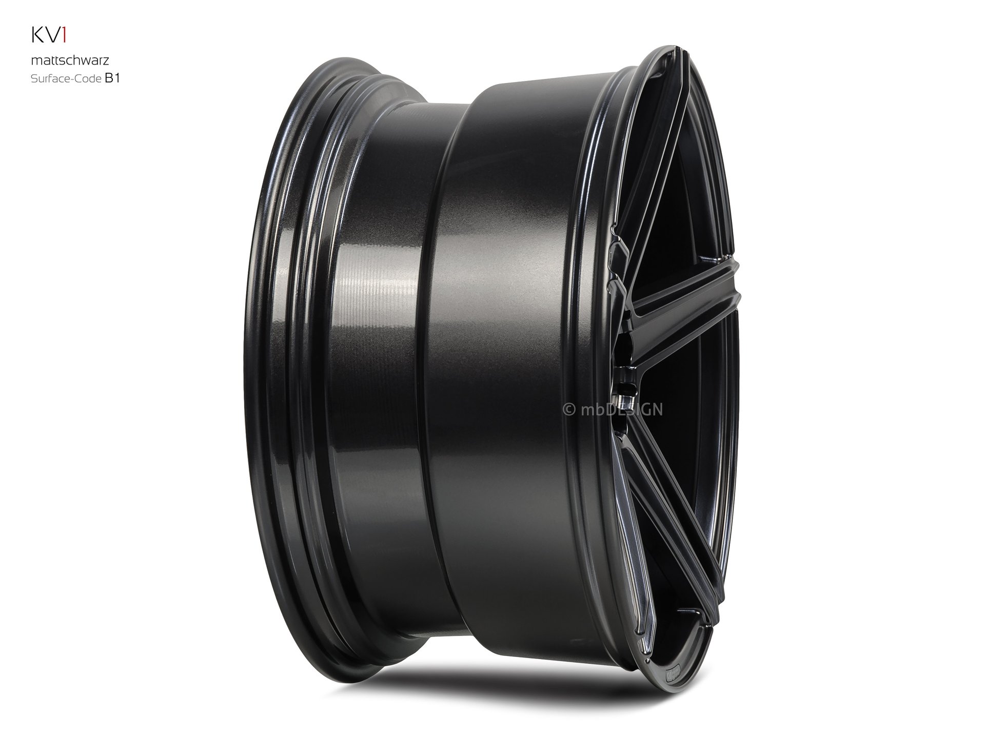 mbDESIGN KV1 forged wheel 10,5x20 stark konkaves Design (DC) in matt black – view 4