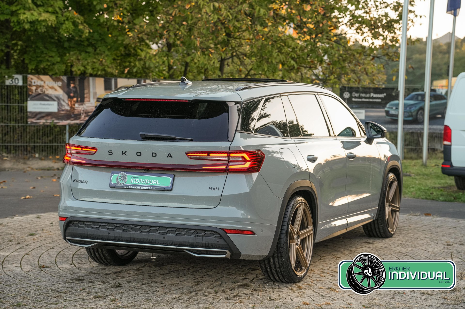 SKODA Kodiaq with 21 inch KV1 S wheels in bronze light matt