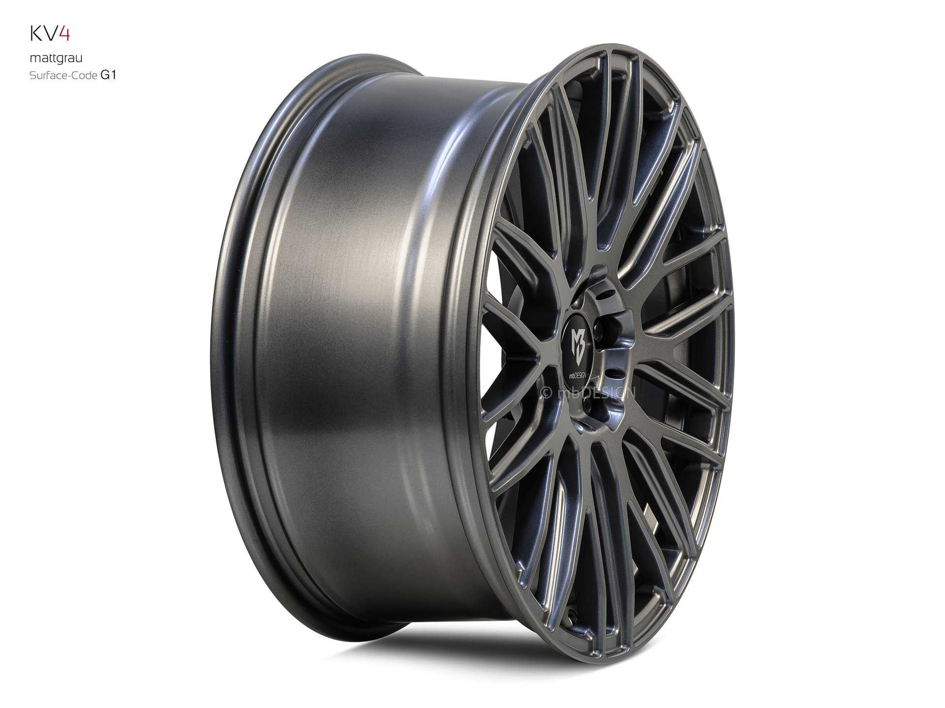 mbDESIGN KV4 forged wheel 8,5x19 in matt grey – view 3