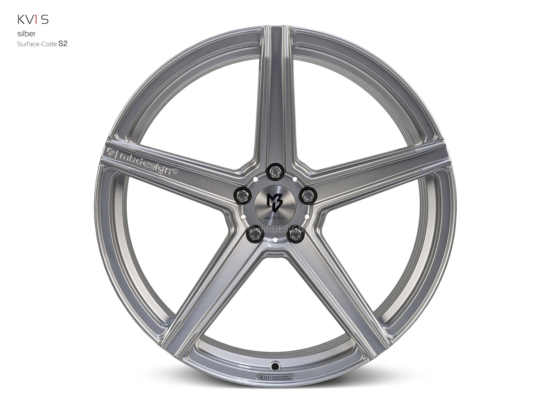 mbDESIGN KV1S forged wheel 9,5x21 stark konkaves Design (DC) in silver – view 0