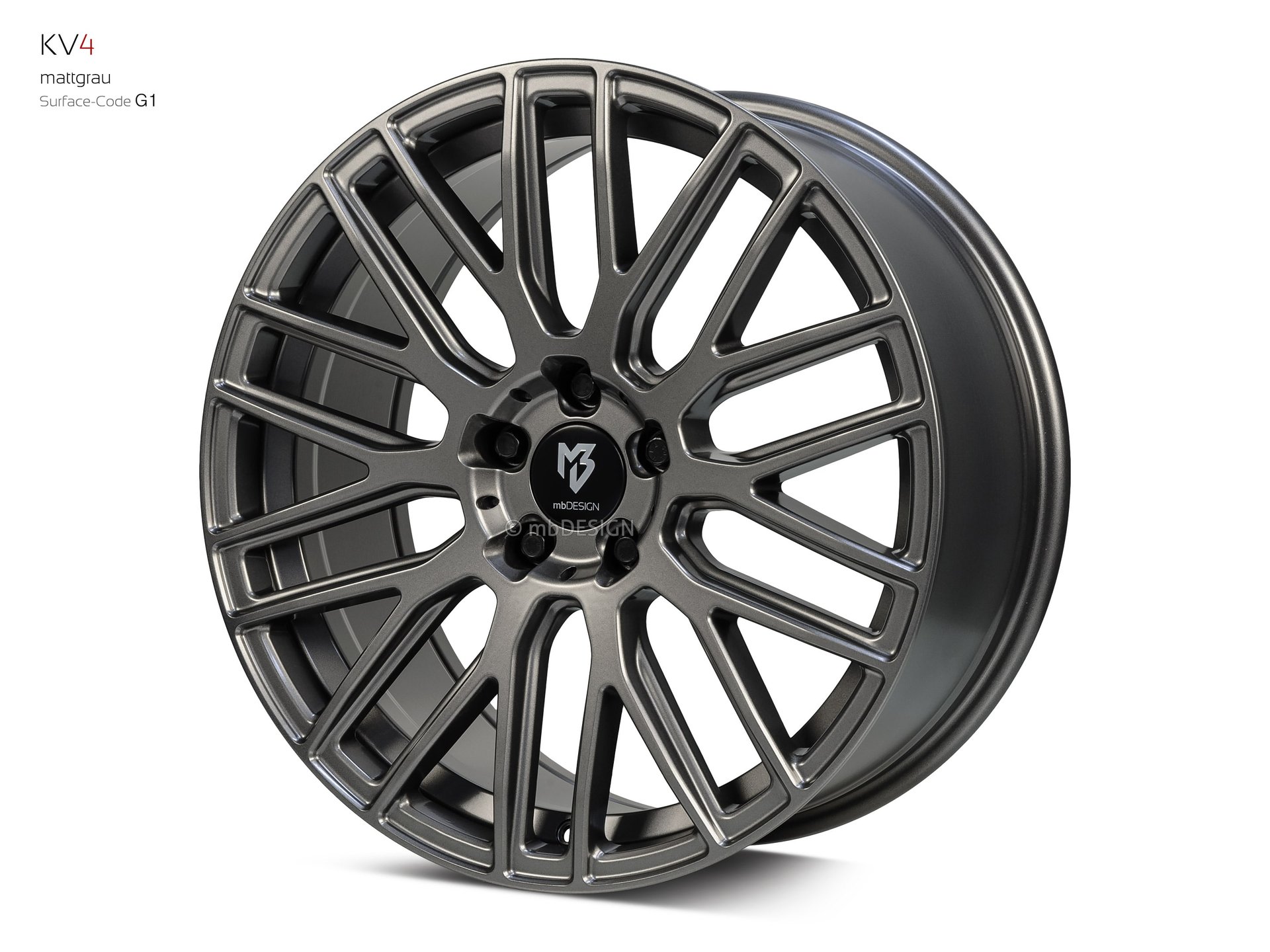mbDESIGN KV4 forged wheel 8,5x19 in matt grey – view 2 Links