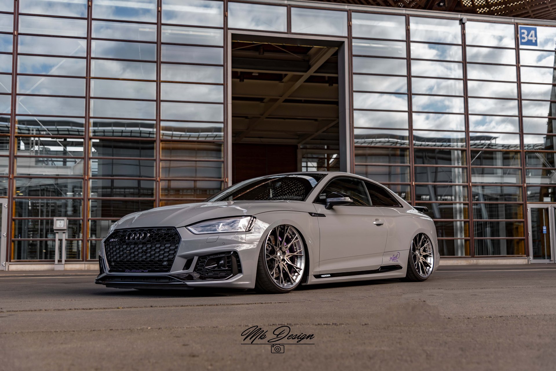 AUDI RS5 Coupe B8 - KV3.2 grau matt/schwarz glänzend poliert