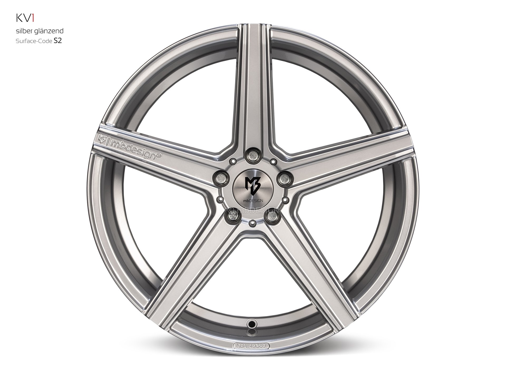 mbDESIGN KV1 forged wheel 9x20 konkaves Design in silver gloss – view 0