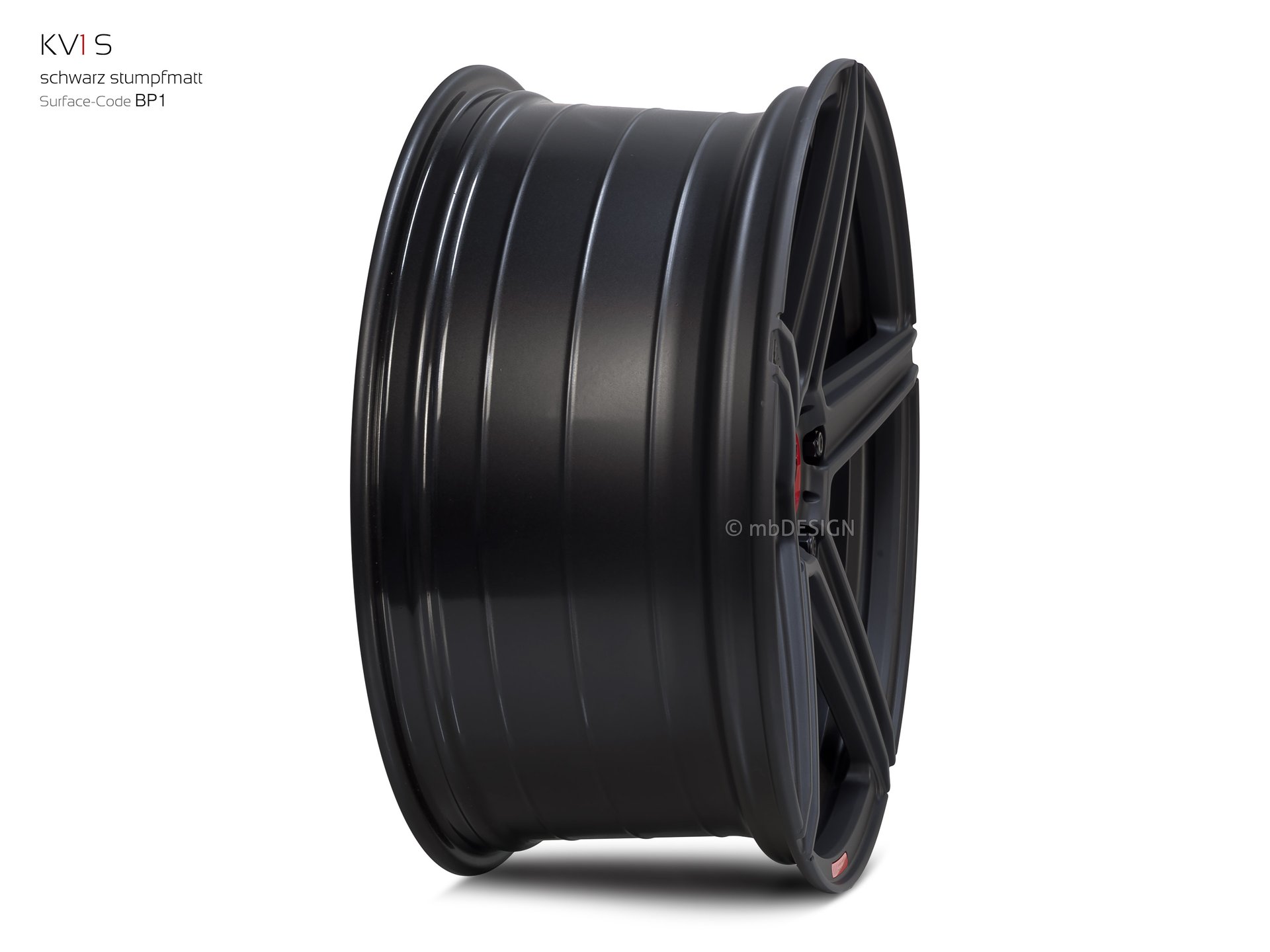 mbDESIGN KV1S forged wheel 9,5x21 konkaves Design in black flat matt – view 4