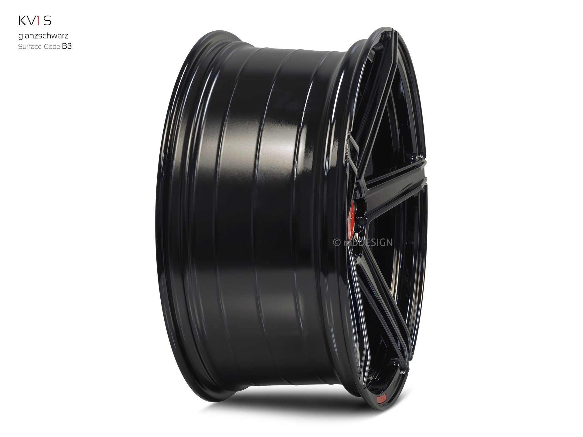 mbDESIGN KV1S forged wheel 9,5x21 stark konkaves Design (DC) in gloss black – view 4