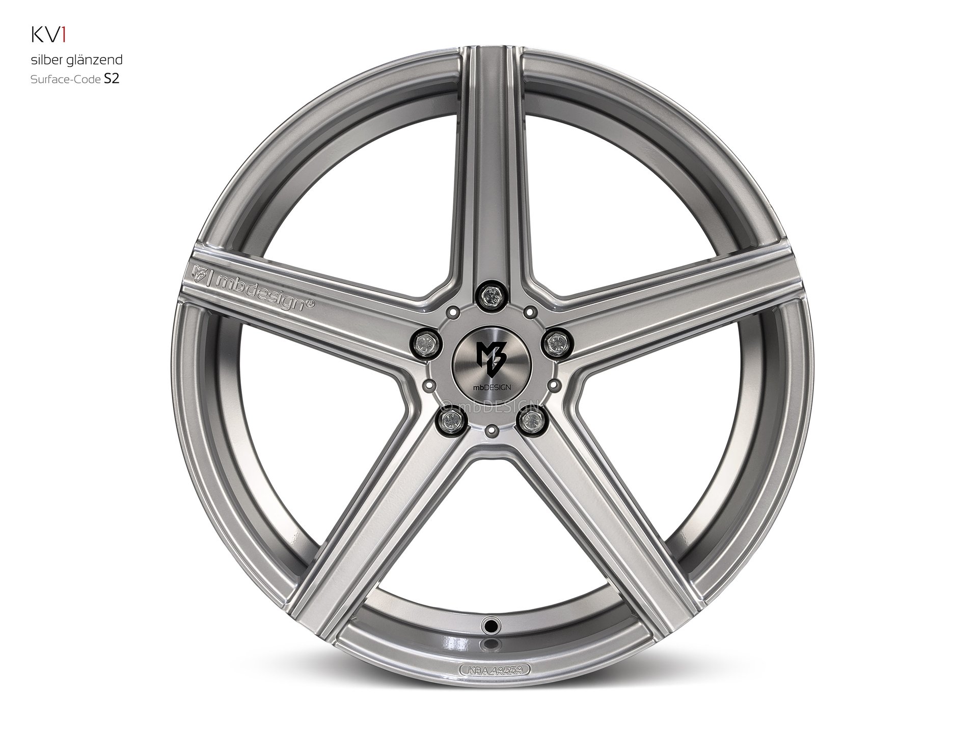 mbDESIGN KV1 forged wheel 9x20 stark konkaves Design (DC) in silver gloss – view 0