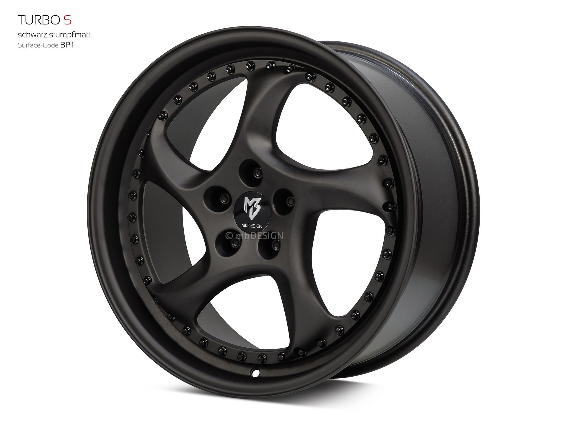 mbDESIGN TURBO S forged wheel 9x19 in black flat matt – view 2 Links