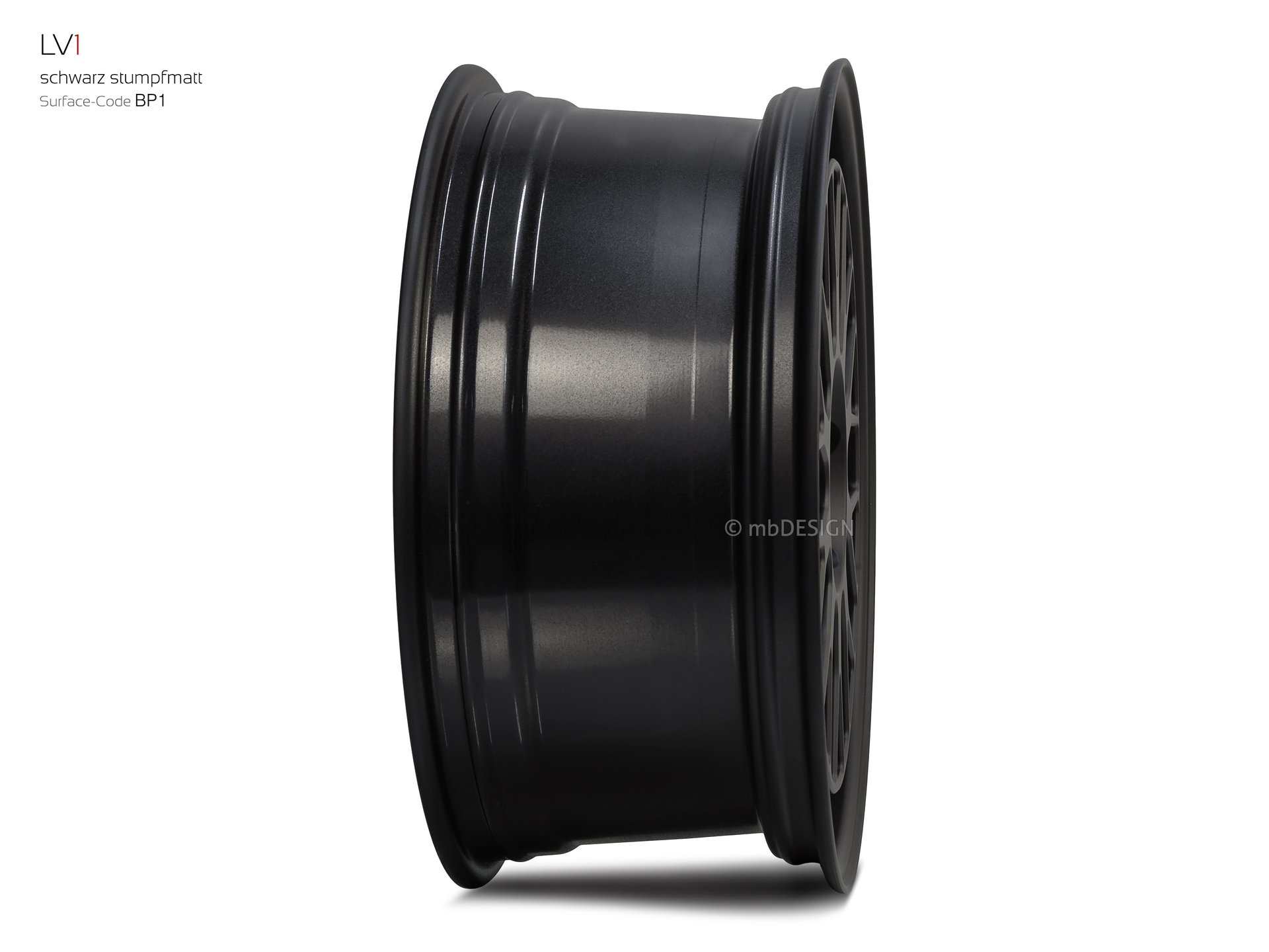 mbDESIGN LV1 forged wheel 8,5x19 in black flat matt – view 4