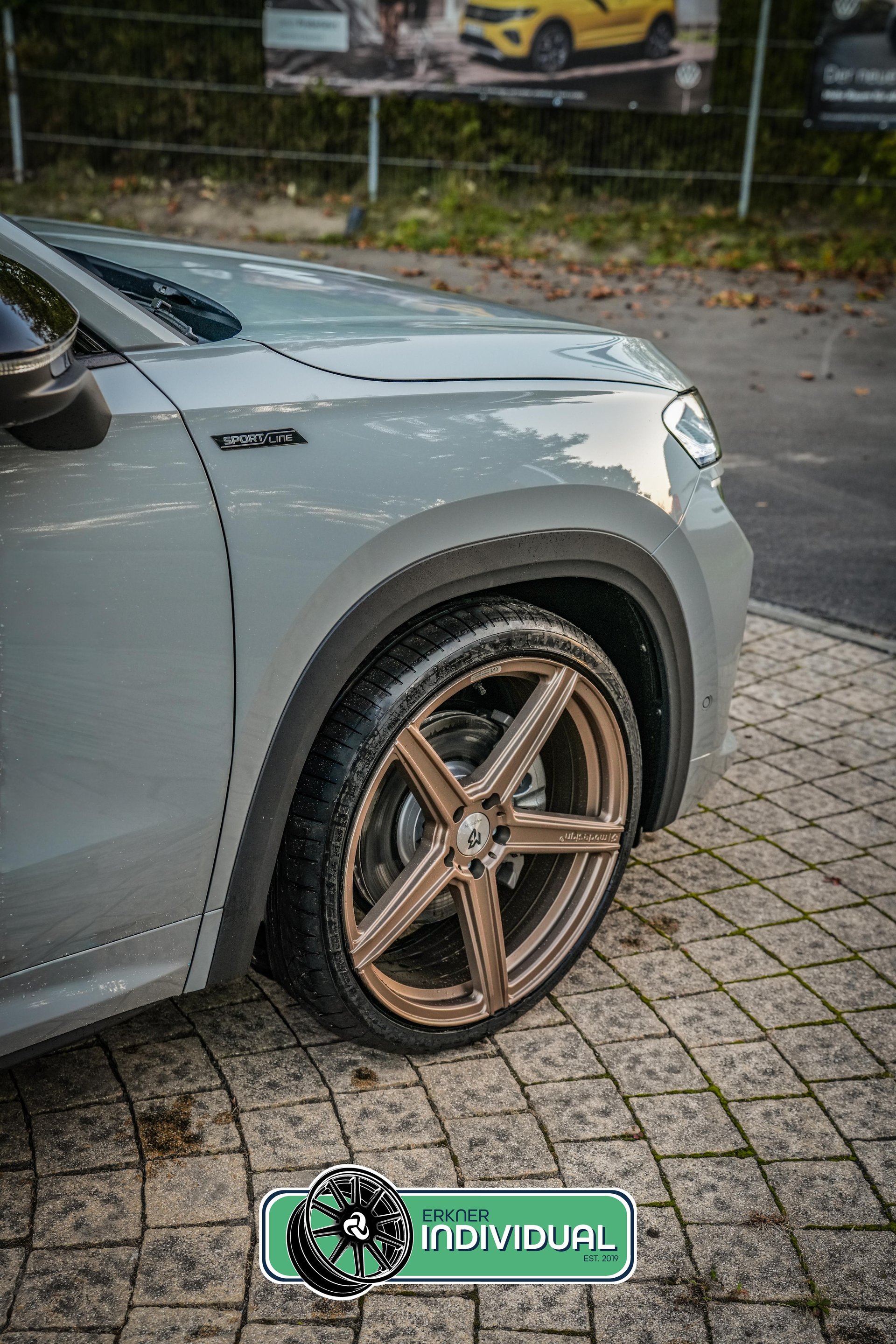 SKODA Kodiaq with 21 inch KV1 S wheels in bronze light matt