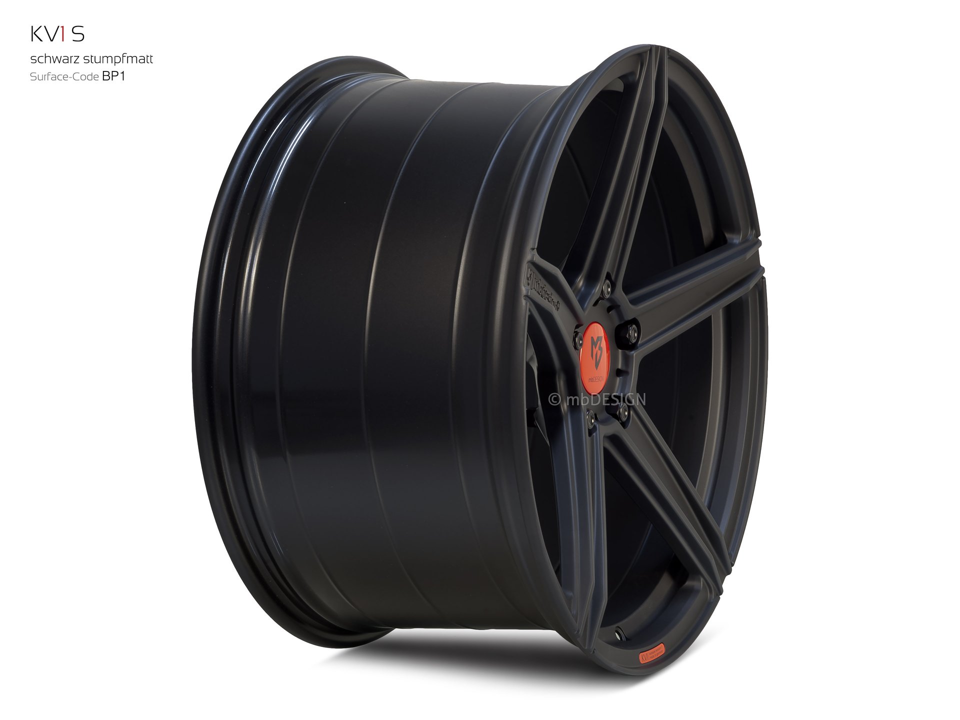 mbDESIGN KV1S forged wheel 11,5x21 stark konkaves Design (DC) in black flat matt – view 3