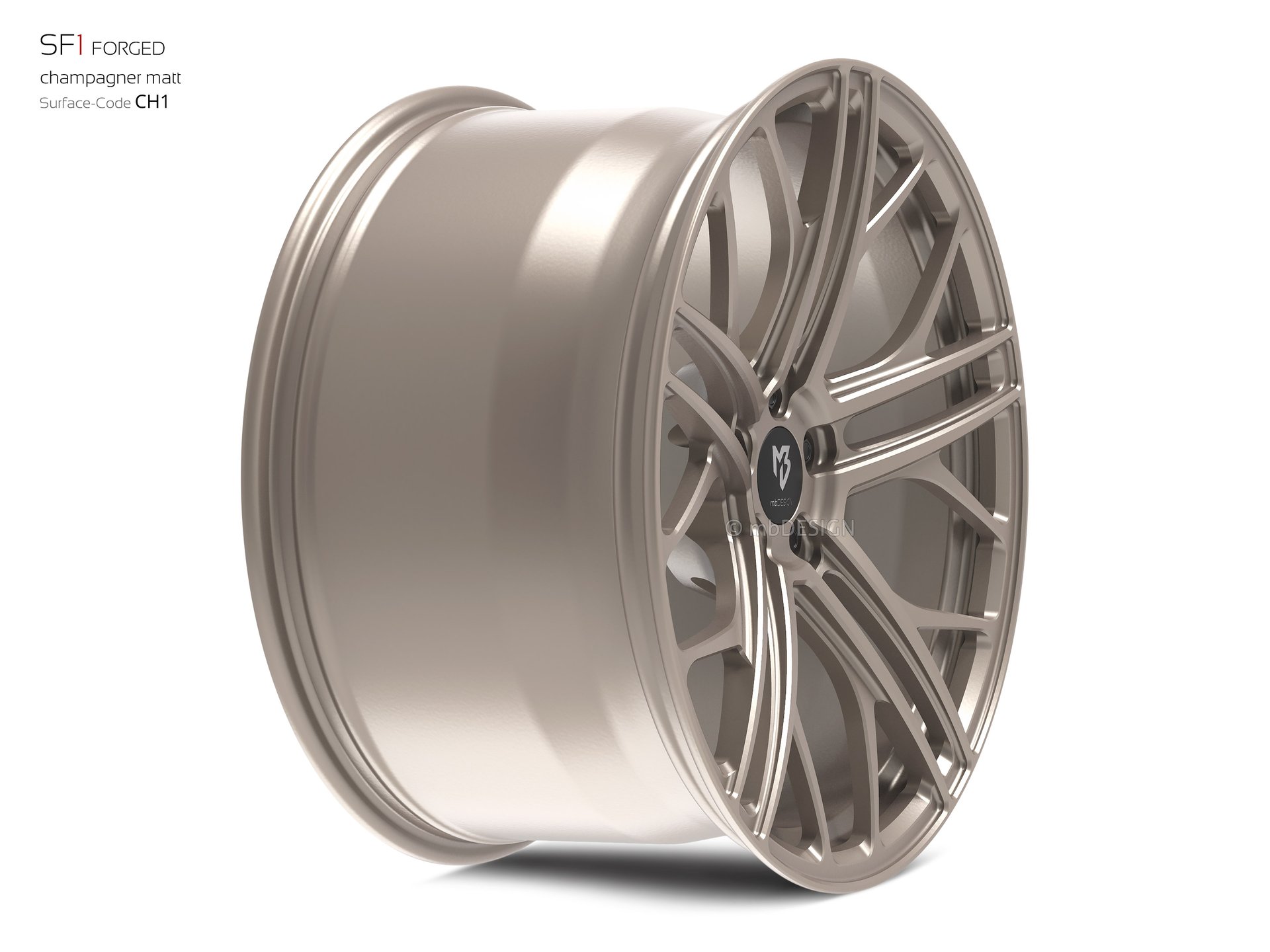mbDESIGN SF1 forged wheel 10,5x21 stark konkaves Design (DC) in champagne matt – view 3