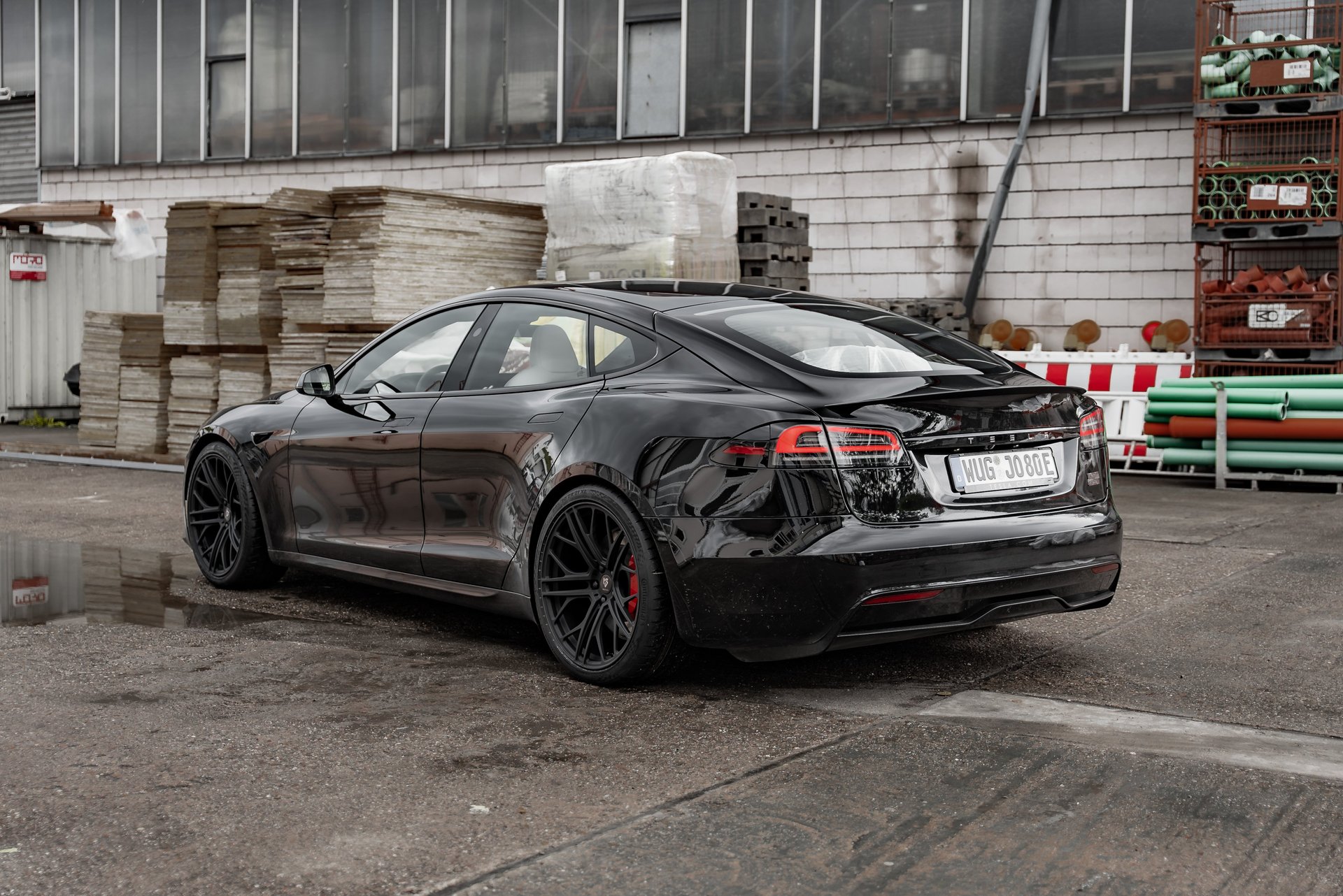TESLA Model S 004 - SF1 schwarz stumpfmatt