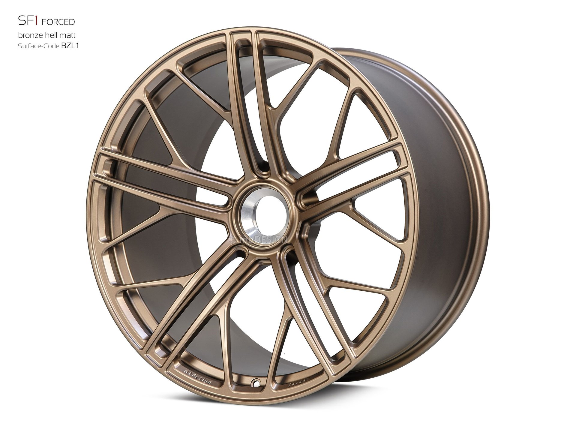 mbDESIGN SF1 Forged forged wheel 12x22 stark konkaves Design (DC) in bronze light matt – view 2 Links