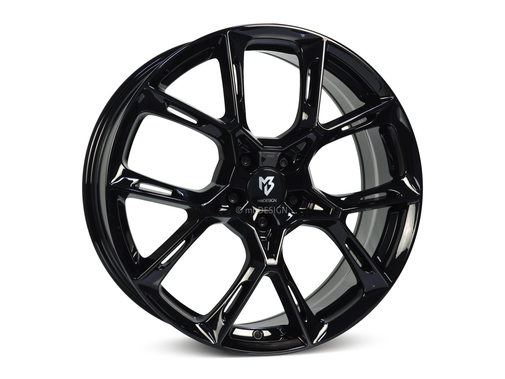 mbDESIGN KX1 forged wheel 8,5x20 konvexes Design in gloss black – view 1