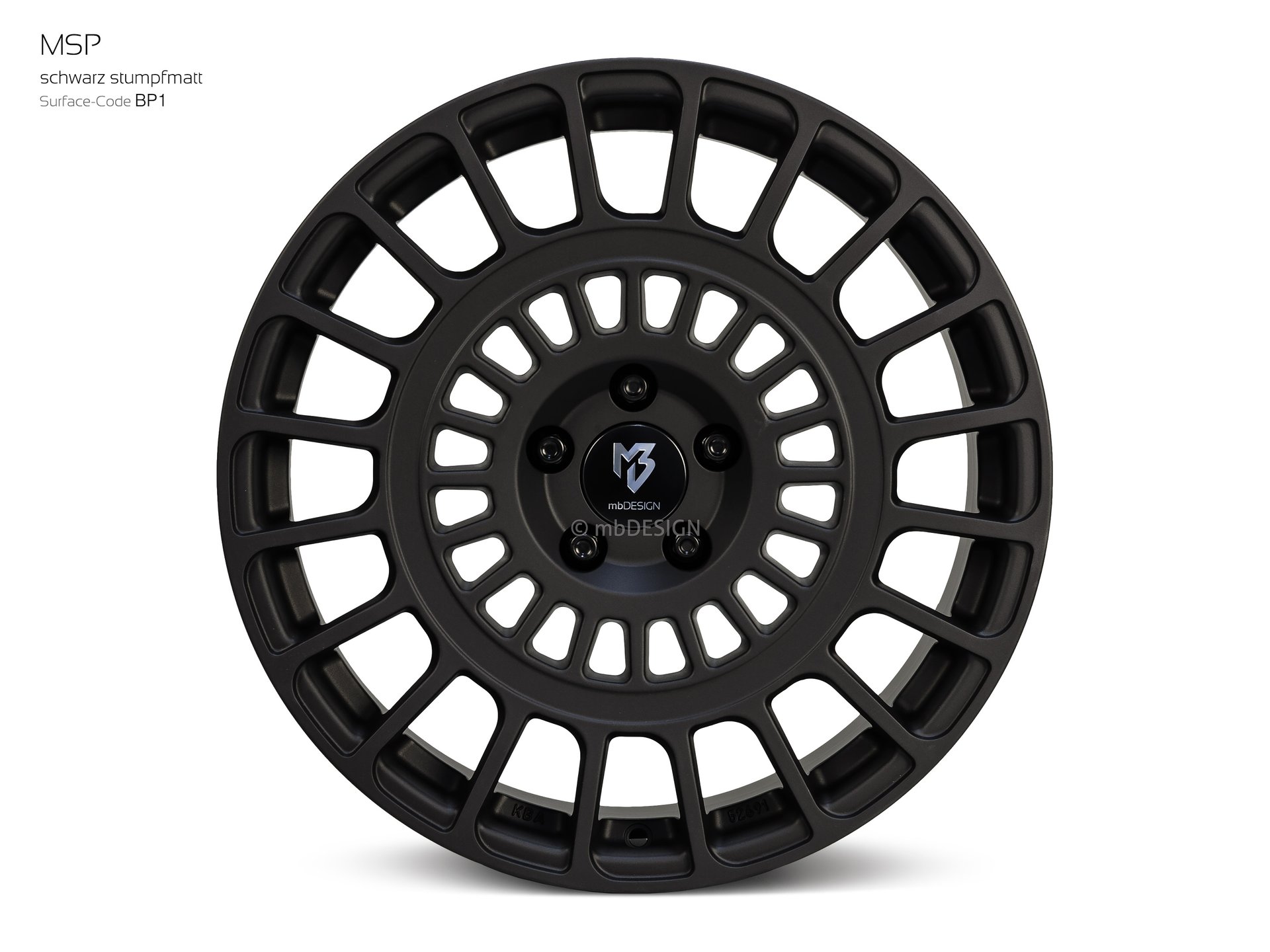 mbDESIGN MSP forged wheel 8,5x19 in black flat matt – view 0