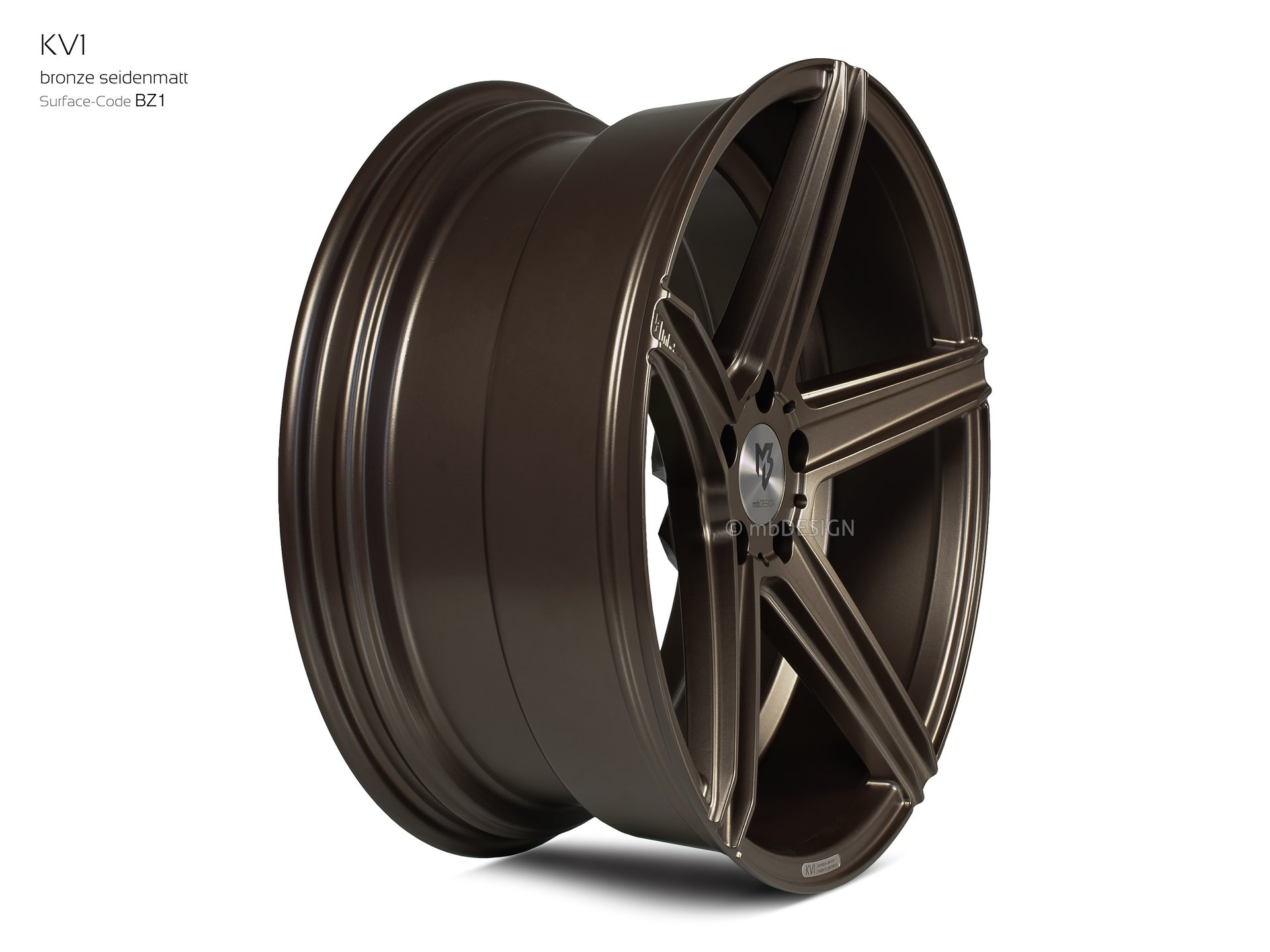 mbDESIGN KV1 Rad 9x20 stark konkaves Design (DC) in Bronze seidenmatt – Perspektive 3