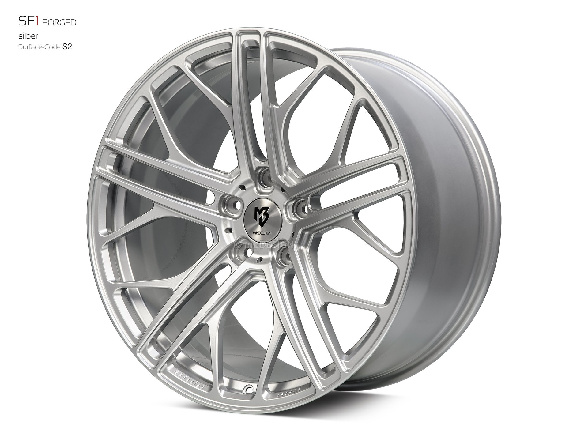 mbDESIGN SF1 Forged forged wheel 11,5x21 stark konkaves Design (DC) in silver – view 2 Links