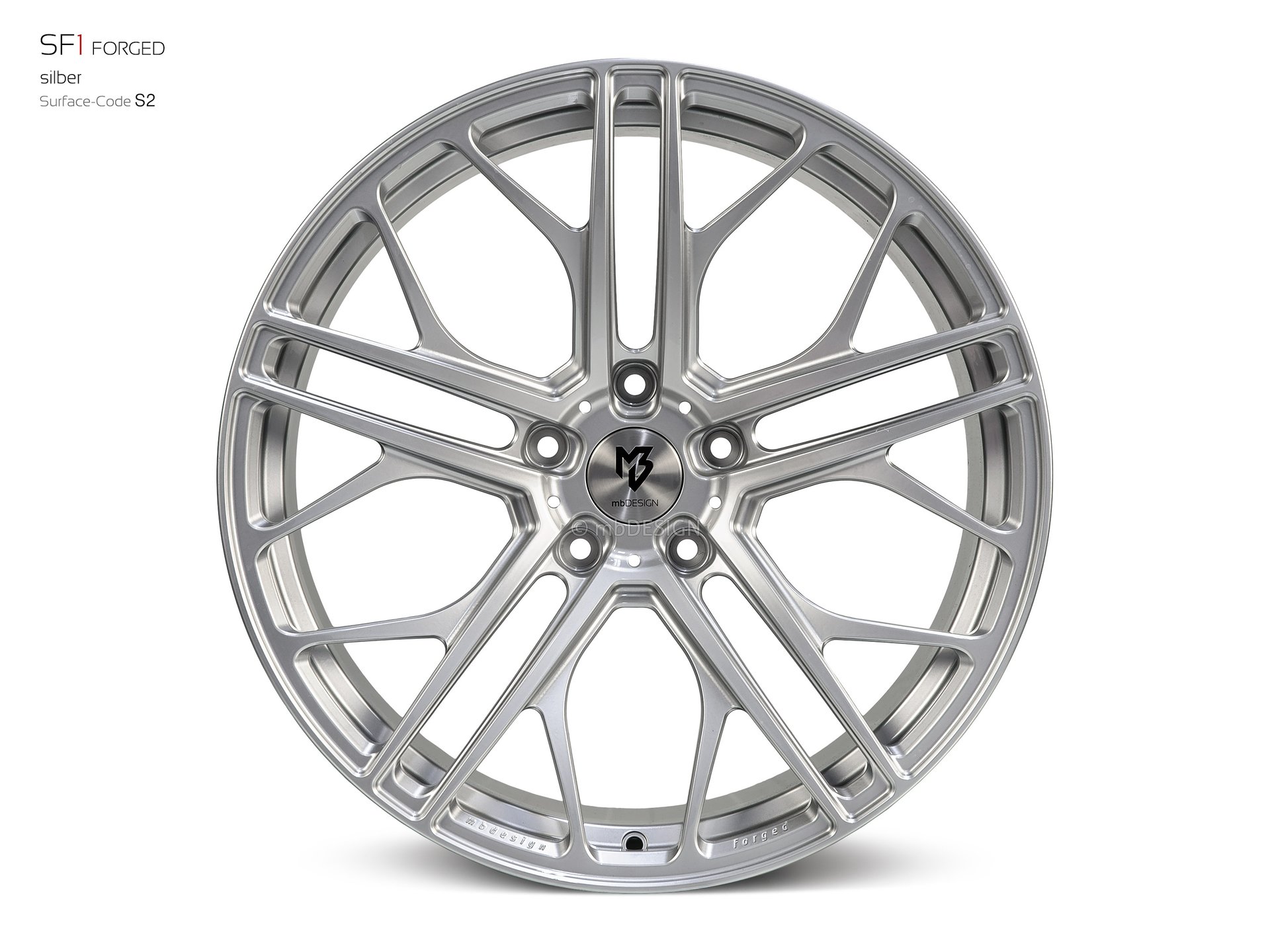 mbDESIGN SF1 Forged forged wheel 11,5x21 stark konkaves Design (DC) in silver – view 0