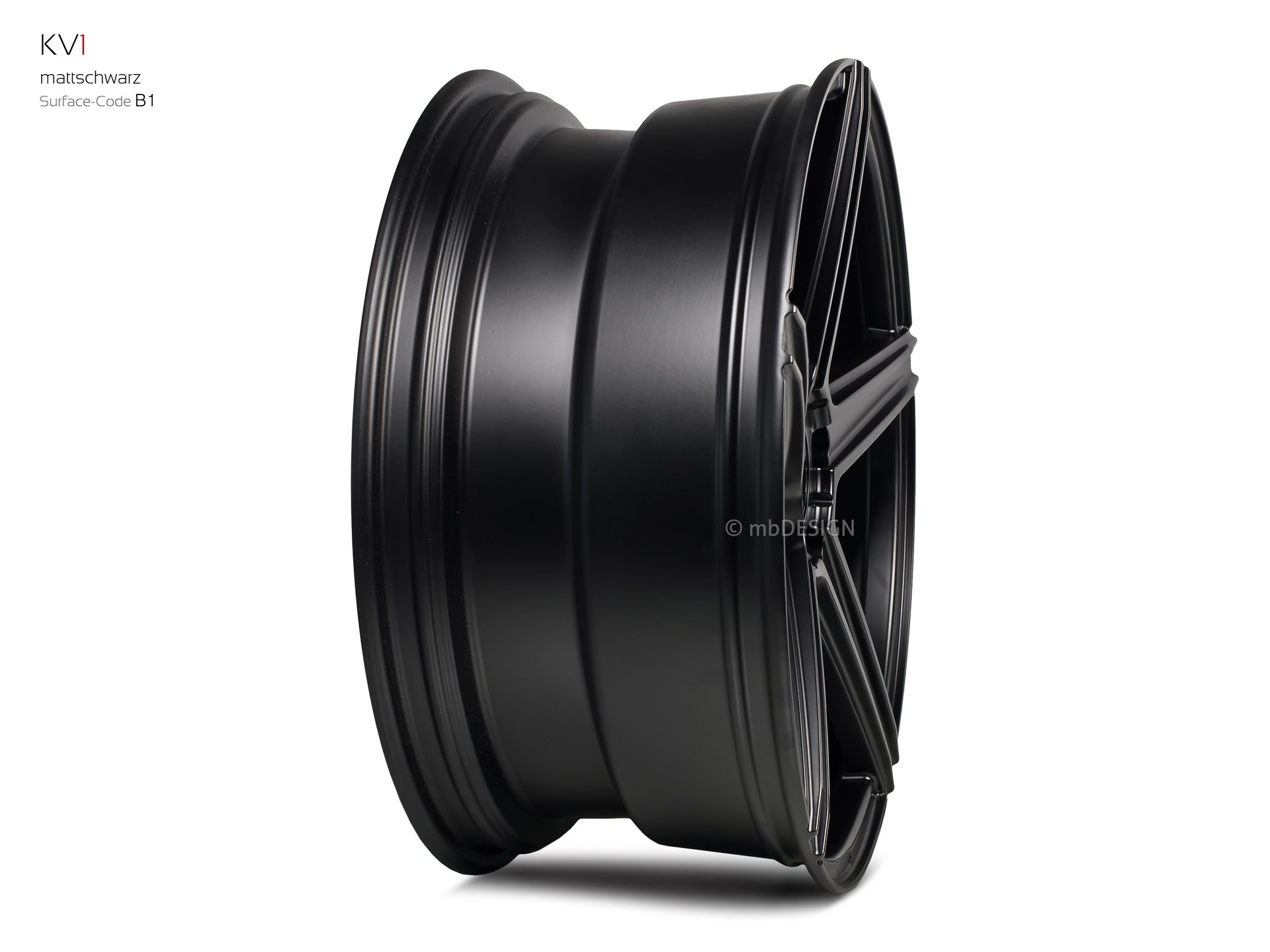 mbDESIGN KV1 forged wheel 9x20 konkaves Design in matt black – view 4