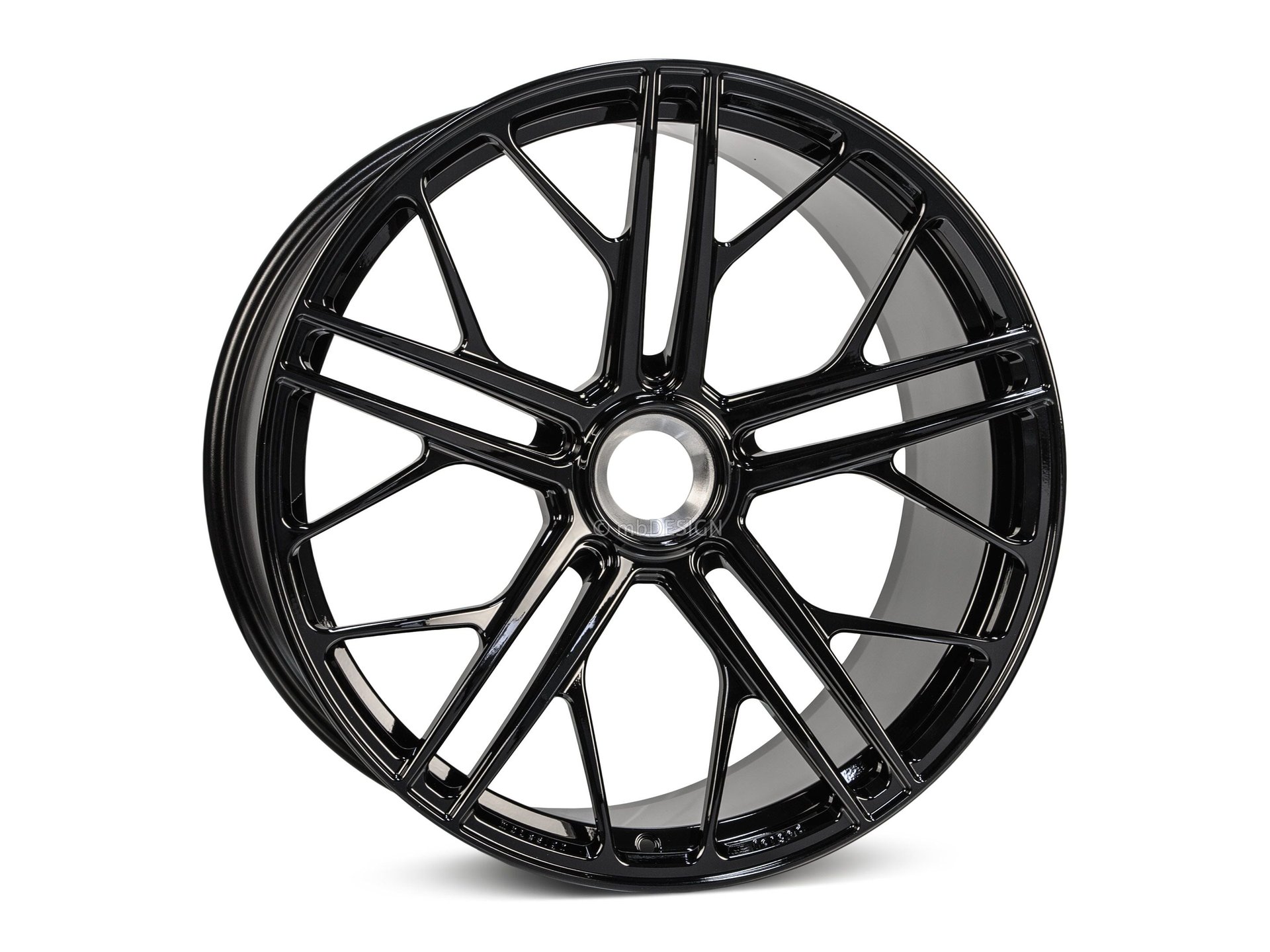 mbDESIGN SF1 forged wheel 12x22 konkaves Design in black gloss – view 1
