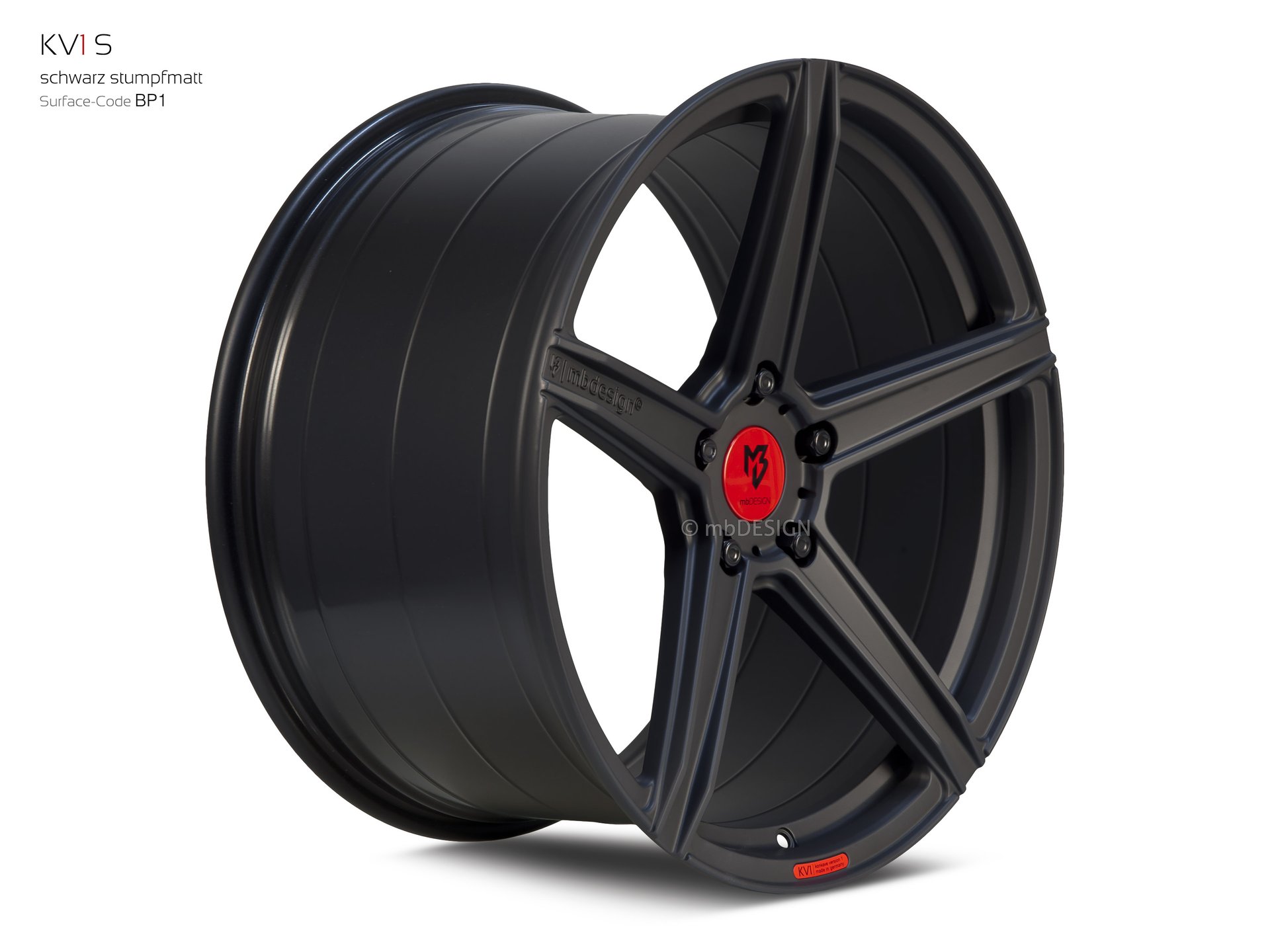 mbDESIGN KV1S forged wheel 11,5x21 stark konkaves Design (DC) in black flat matt – view 2