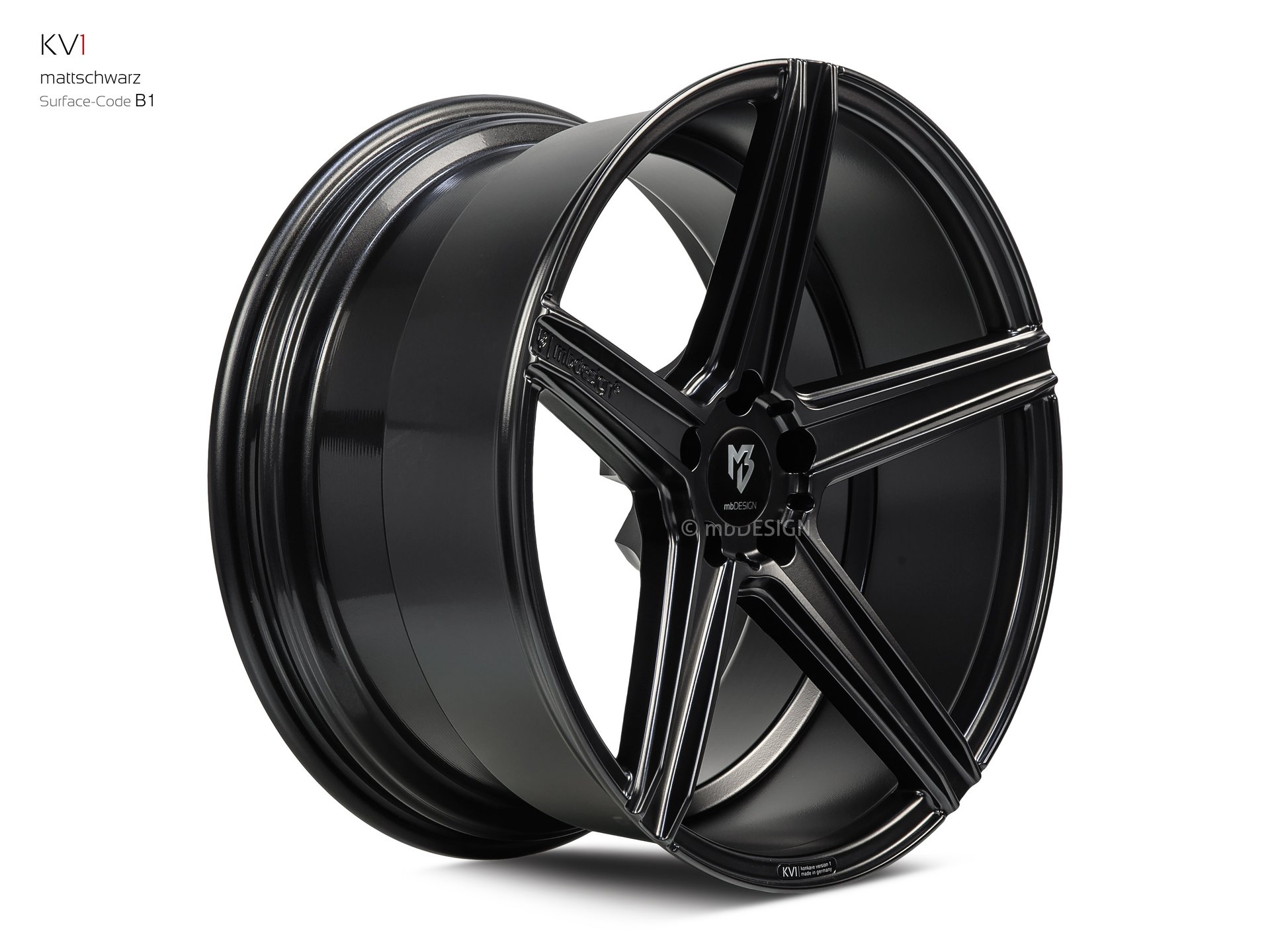 mbDESIGN KV1 forged wheel 10,5x20 stark konkaves Design (DC) in matt black – view 2