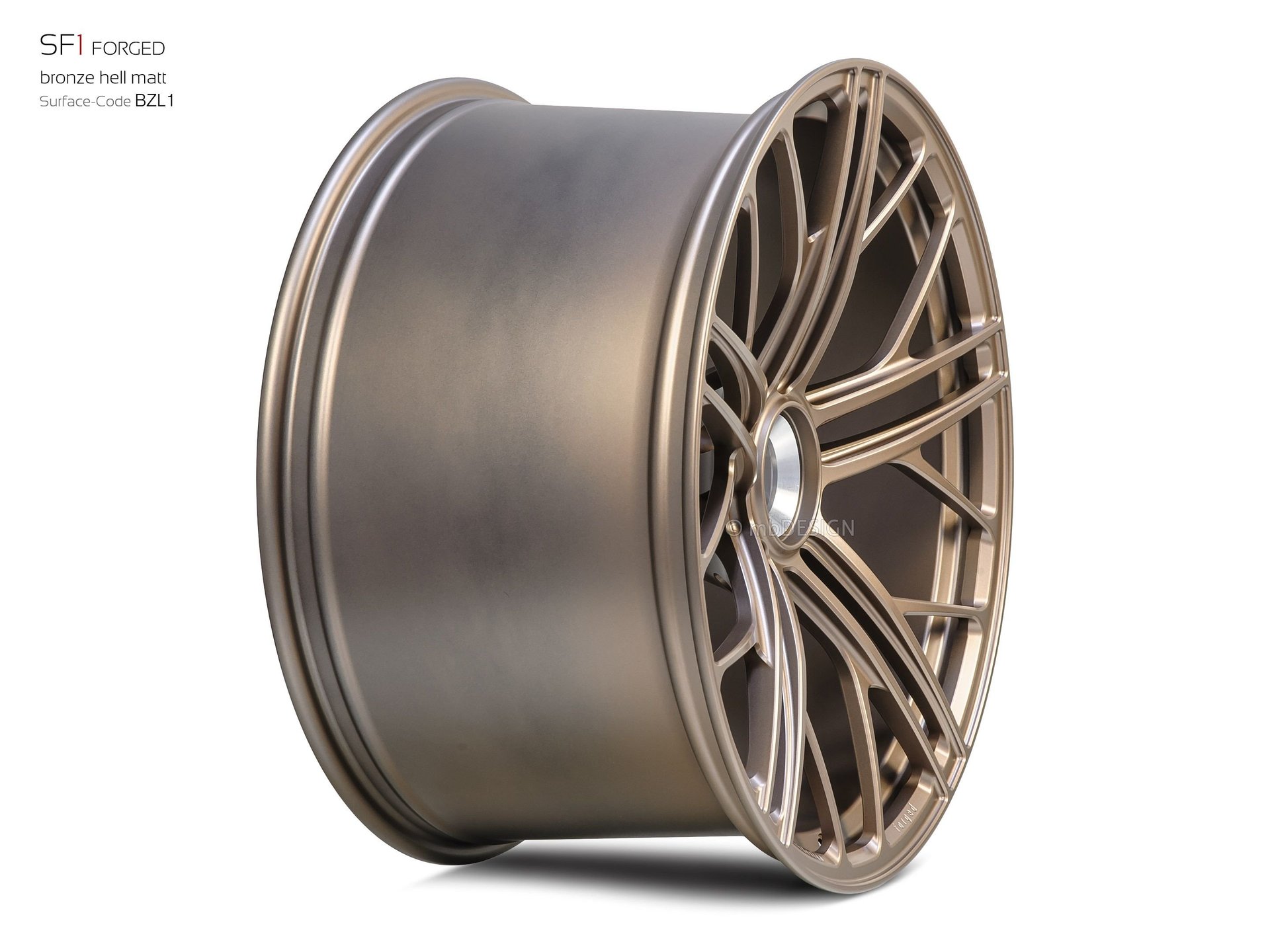 mbDESIGN SF1 Forged forged wheel 12x22 stark konkaves Design (DC) in bronze light matt – view 3