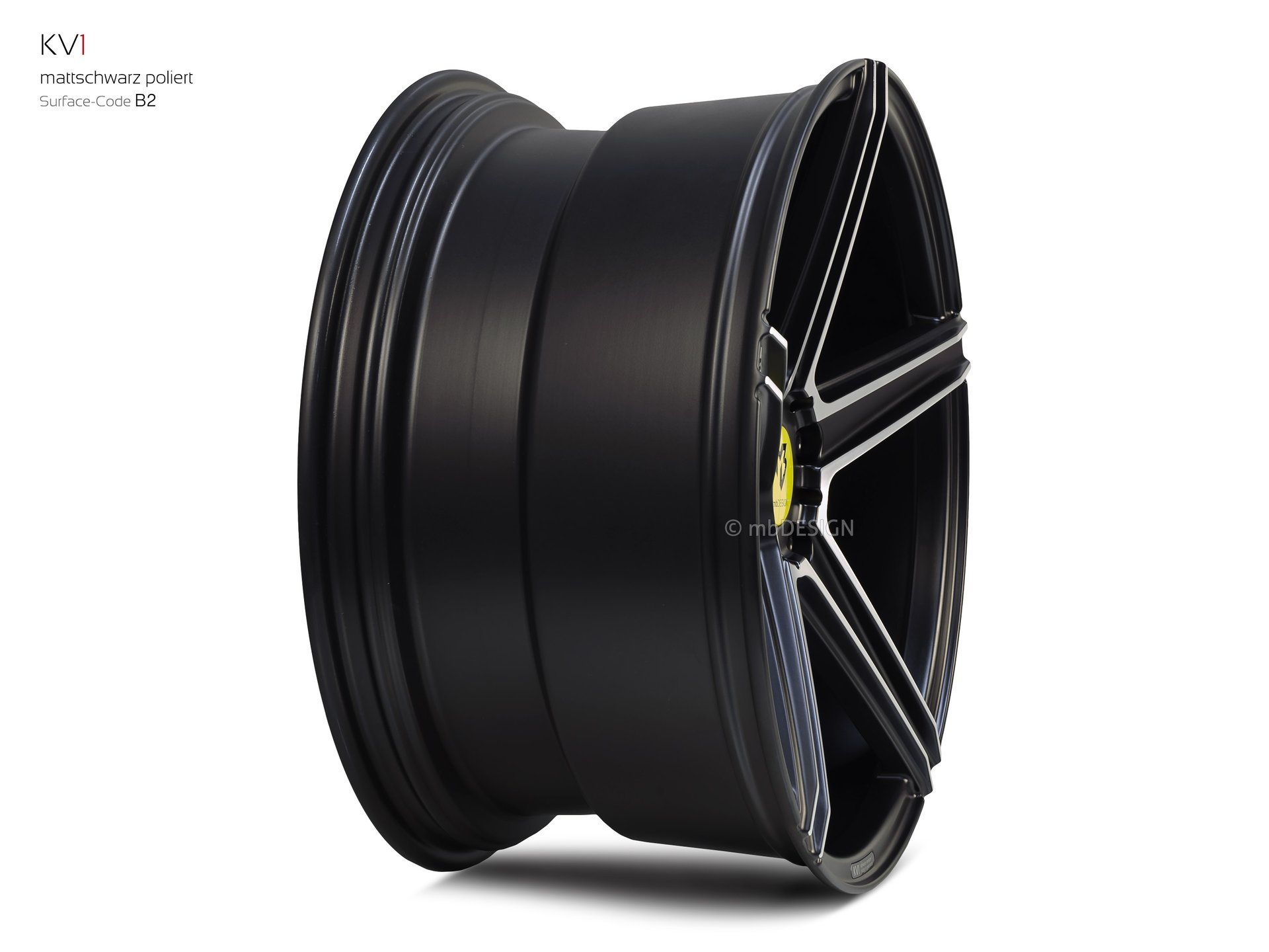 mbDESIGN KV1 forged wheel 10,5x20 stark konkaves Design (DC) in matt black polished – view 4