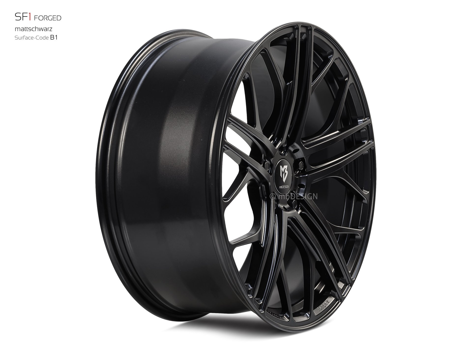 mbDESIGN SF1 forged wheel 9,5x21 konkaves Design in matt black – view 3
