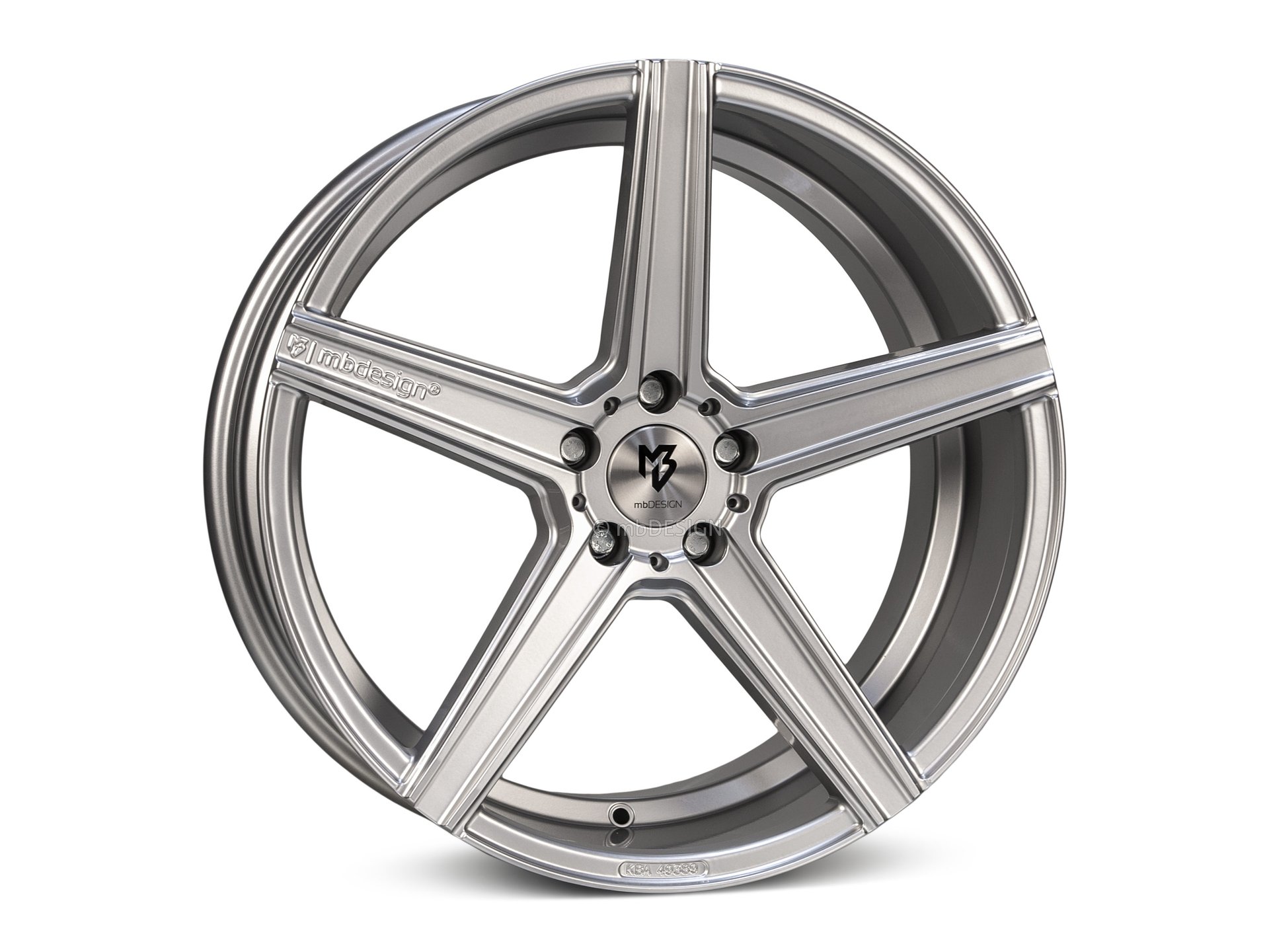 mbDESIGN KV1 forged wheel 9x20 konkaves Design in silver gloss – view 1