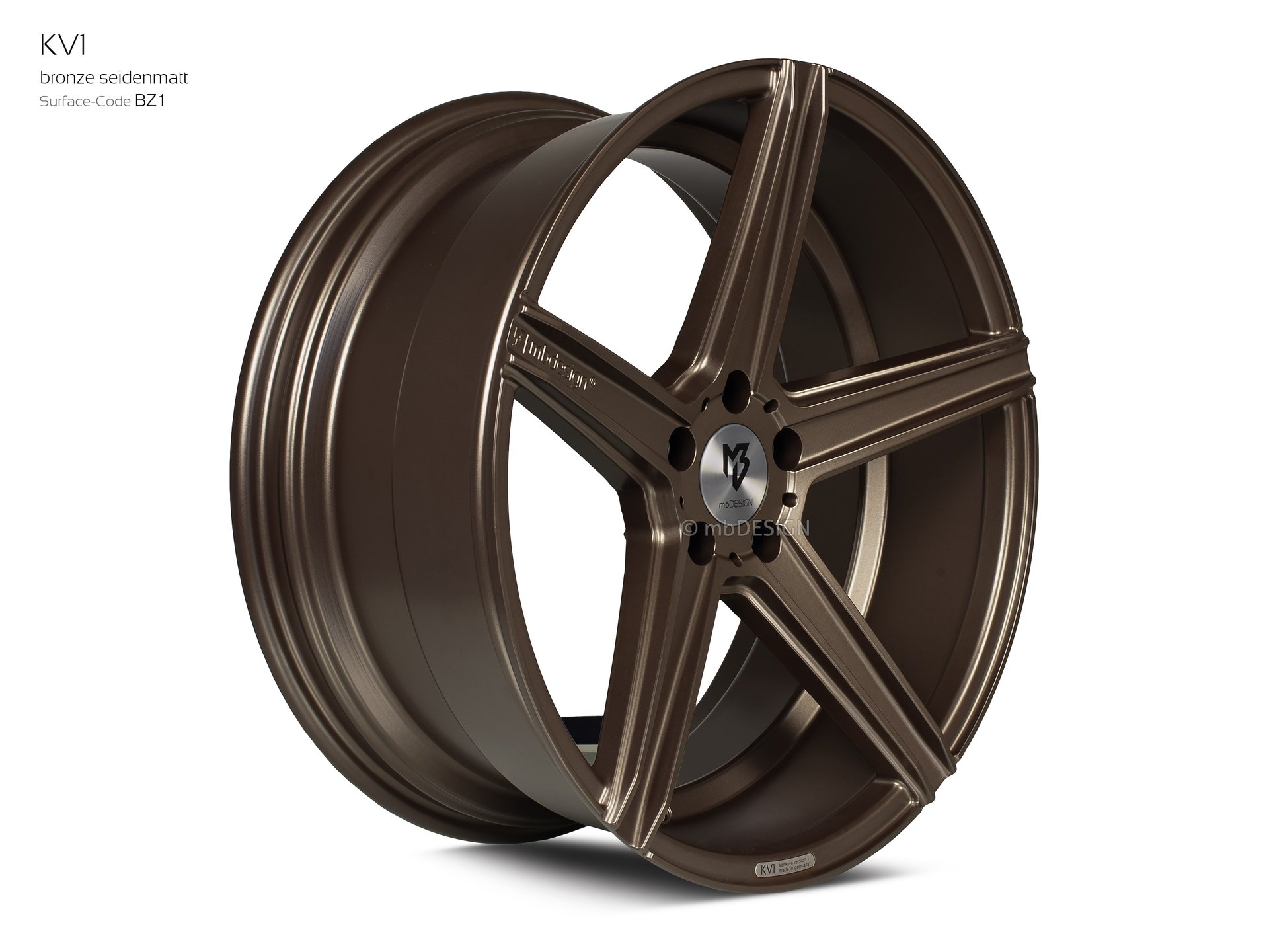 mbDESIGN KV1 Rad 9x20 stark konkaves Design (DC) in Bronze seidenmatt – Perspektive 2