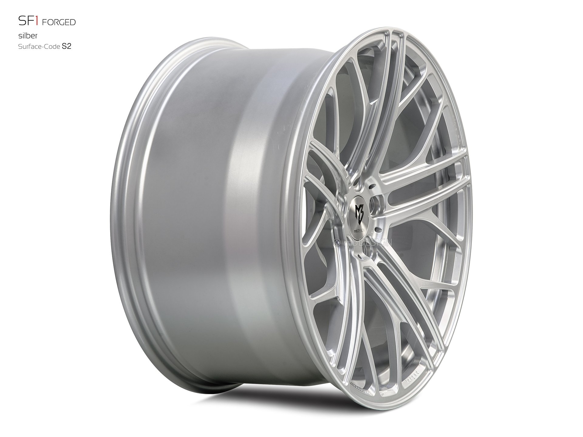 mbDESIGN SF1 Forged forged wheel 11,5x21 stark konkaves Design (DC) in silver – view 3