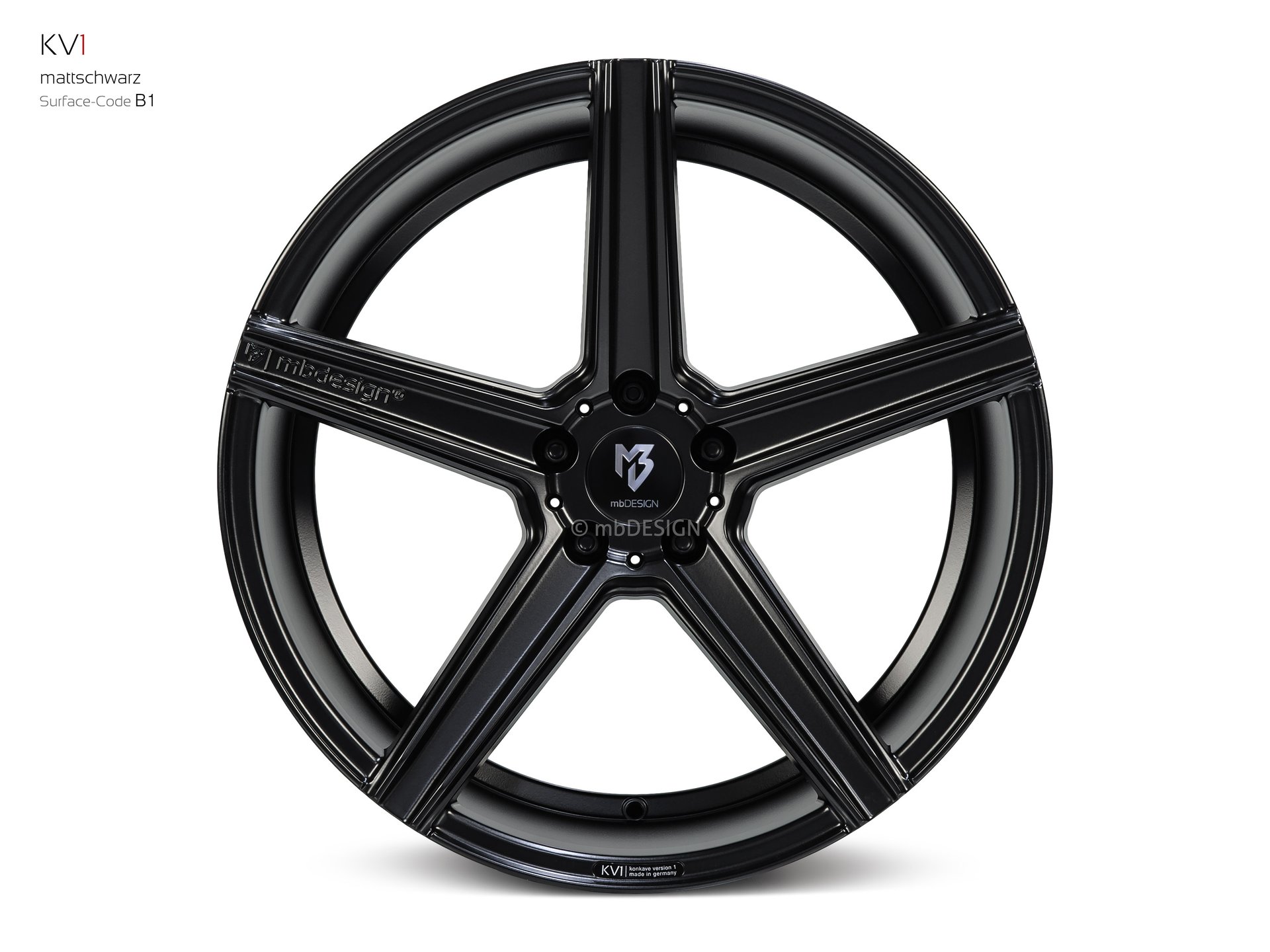 mbDESIGN KV1 forged wheel 10,5x20 stark konkaves Design (DC) in matt black – view 0
