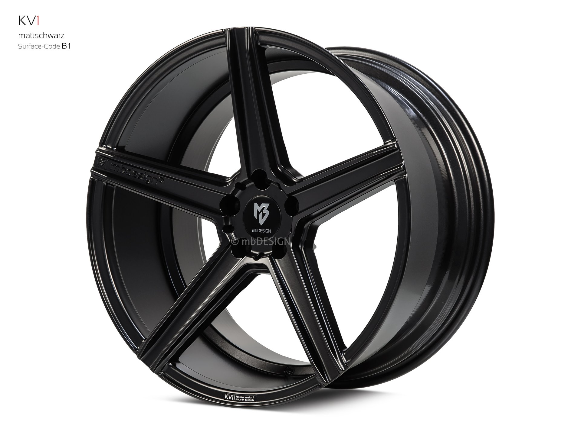 mbDESIGN KV1 forged wheel 10,5x20 stark konkaves Design (DC) in matt black – view 2 Links