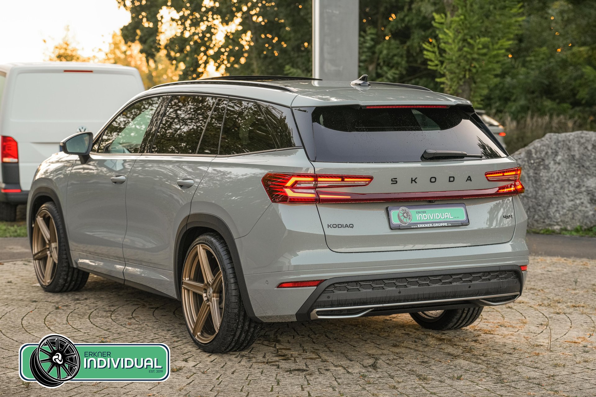 SKODA Kodiaq with 21 inch KV1 S wheels in bronze light matt