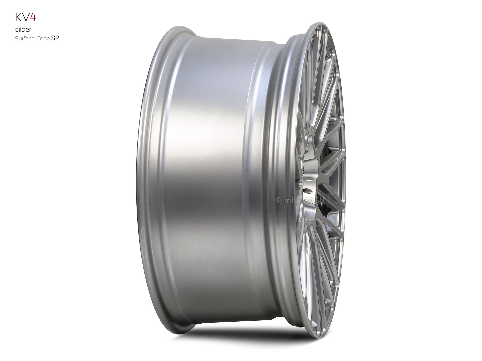 mbDESIGN KV4 Schmiederad 9x20 in Silber – Perspektive 4