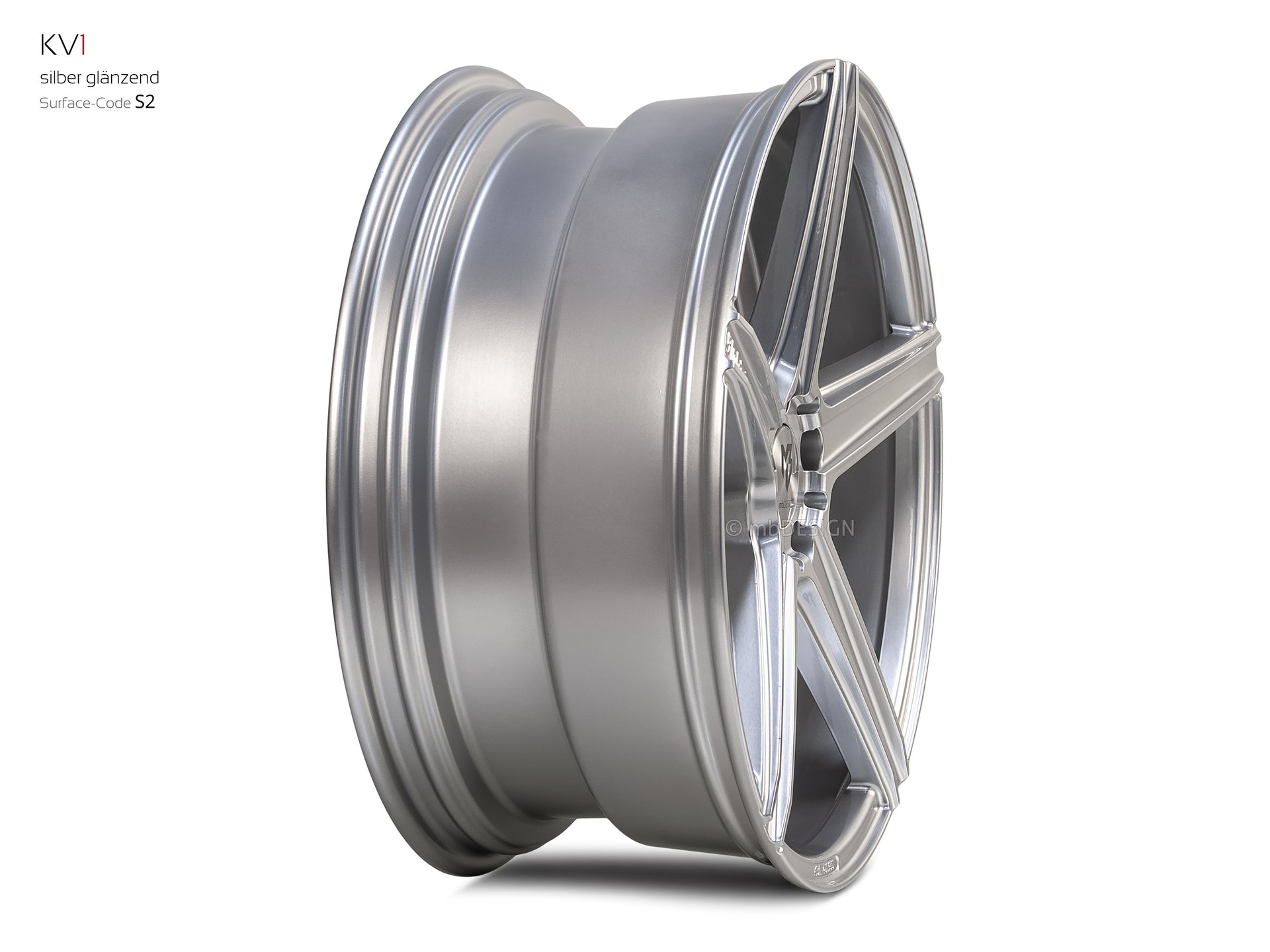 mbDESIGN KV1 forged wheel 9x20 konkaves Design in silver gloss – view 4
