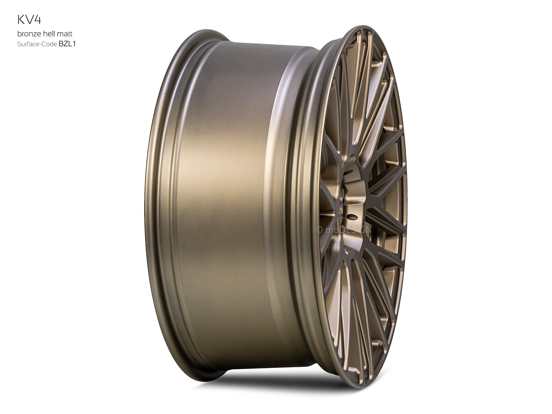 mbDESIGN KV4 Schmiederad 9x20 konkaves Design in Bronze hell matt – Perspektive 4