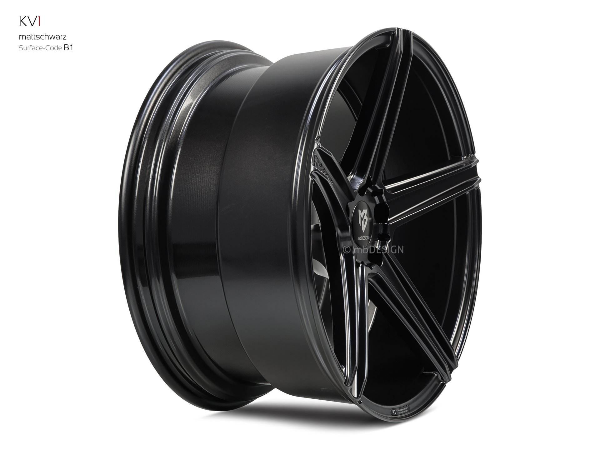 mbDESIGN KV1 forged wheel 10,5x20 stark konkaves Design (DC) in matt black – view 3