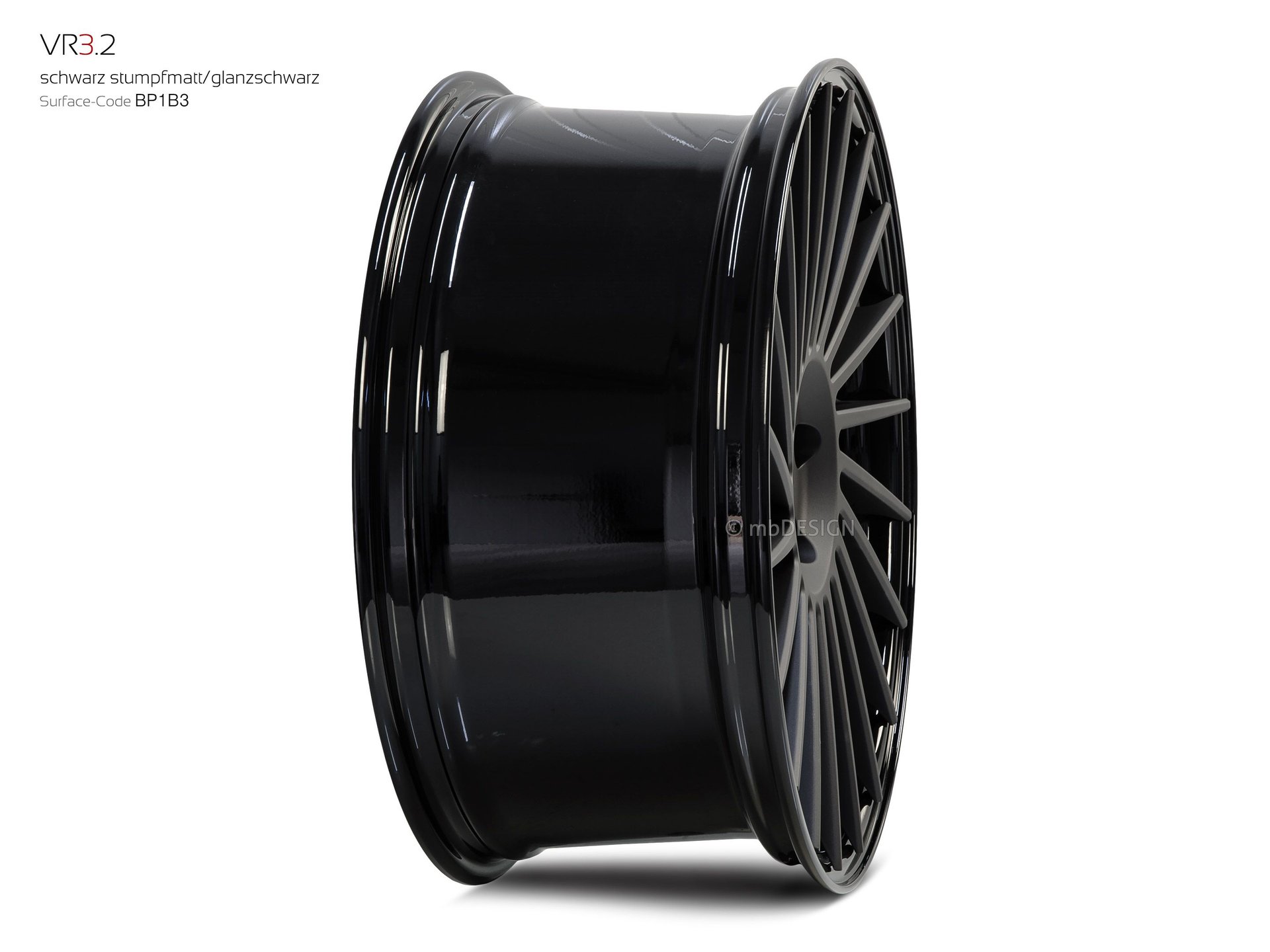 mbDESIGN VR3.2 forged wheel 9x20 konkaves Design in black flat matt/gloss black – view 4