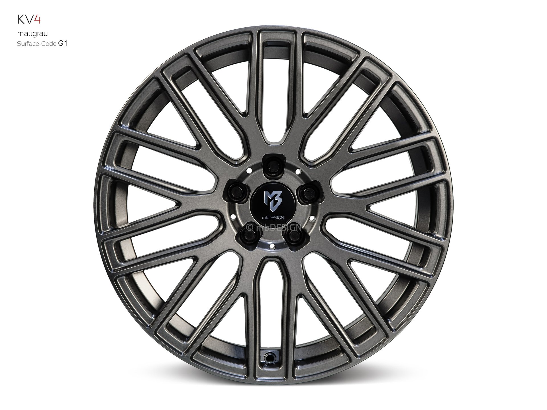 mbDESIGN KV4 forged wheel 8,5x19 in matt grey – view 0