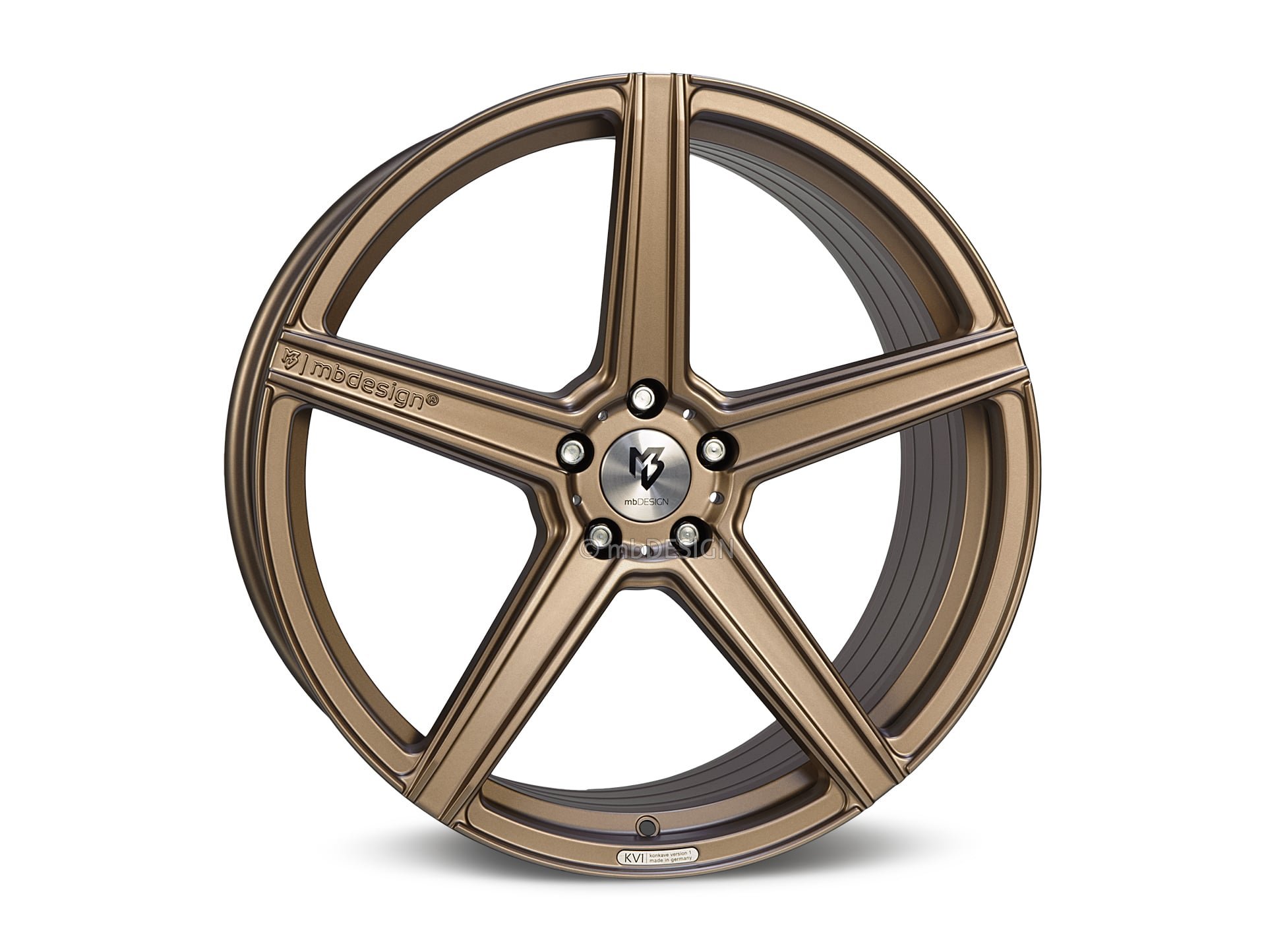 mbDESIGN KV1S Schmiederad 9,5x21 konkaves Design in Bronze hell matt – Perspektive 1