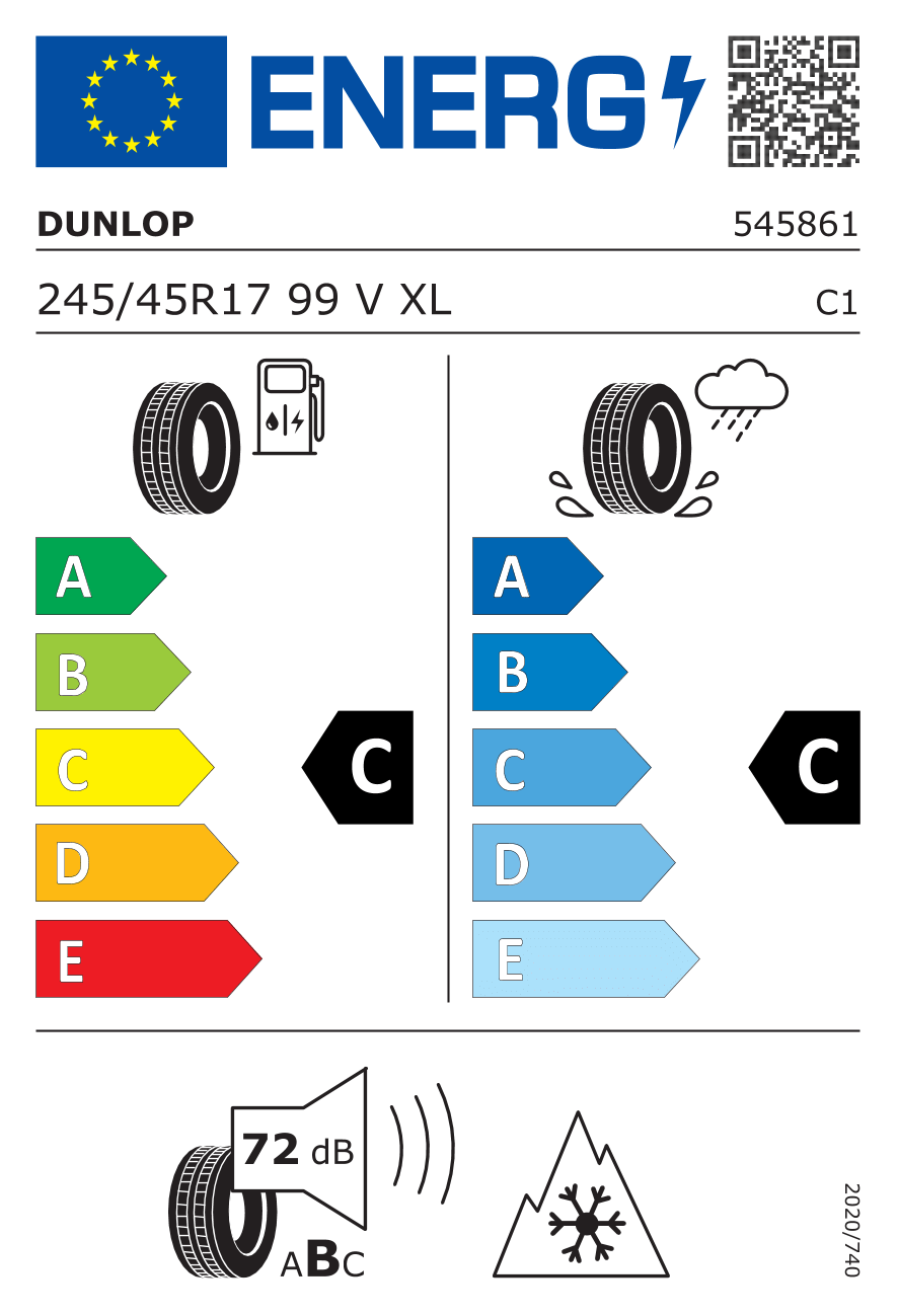 245/45 R17 99 V XL DUNLOP WIN-5 M&S