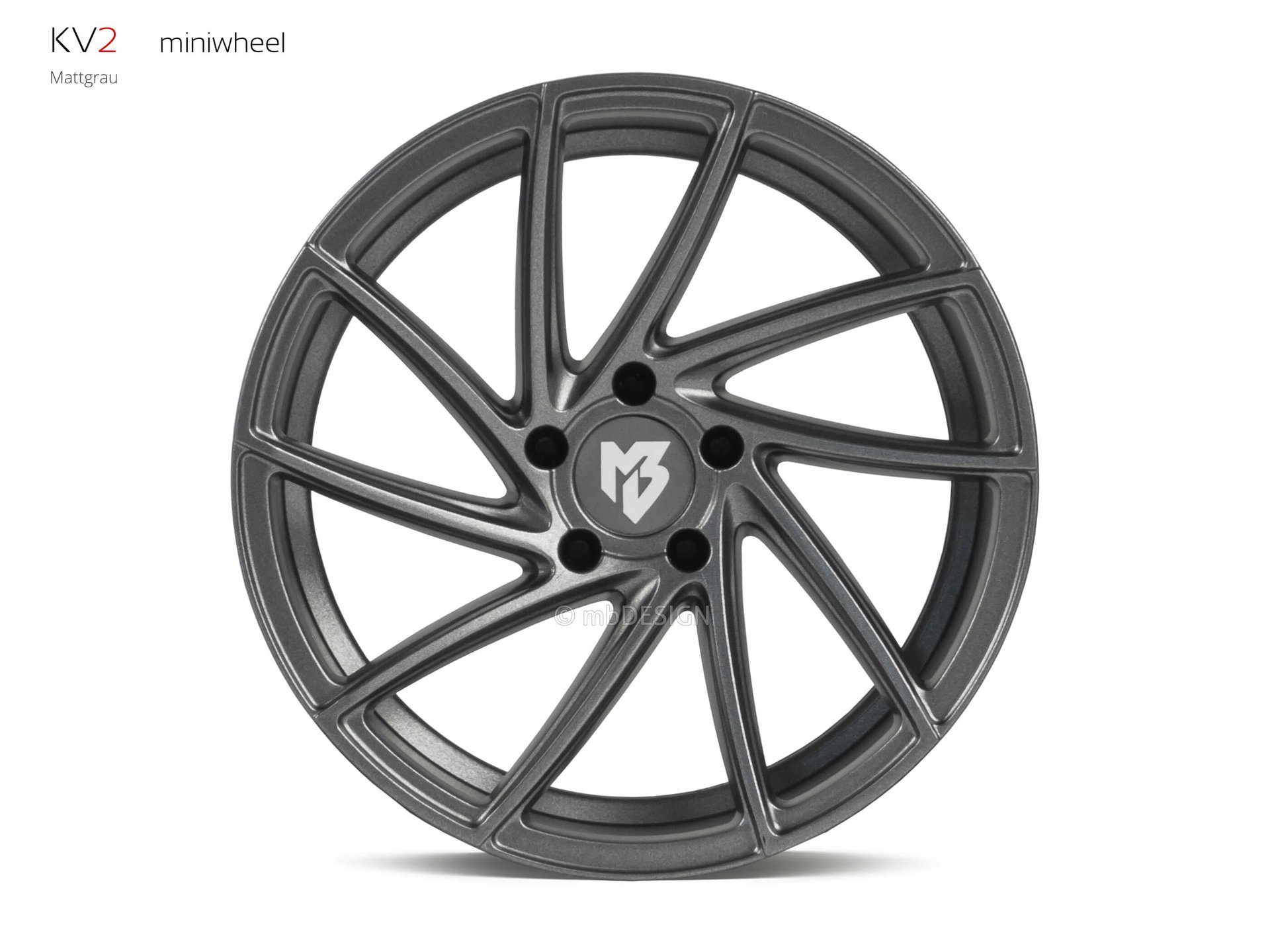 mbDESIGN KV2 Miniwheel in matt grey – mbDESIGN Miniwheel KV1 Mattgrau G1