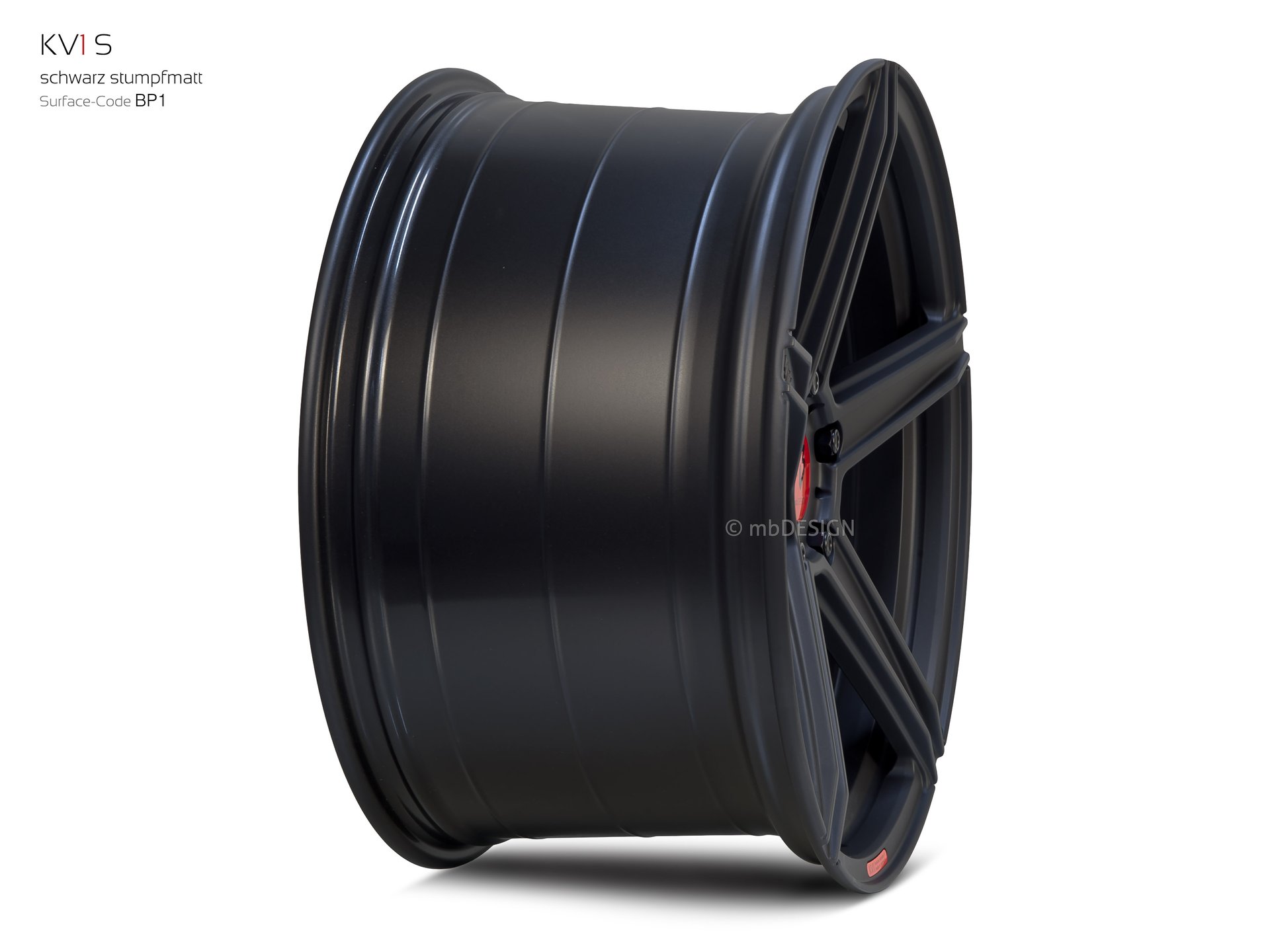 mbDESIGN KV1S forged wheel 11,5x21 stark konkaves Design (DC) in black flat matt – view 4