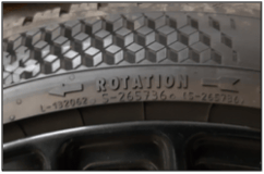 Tire rotation direction