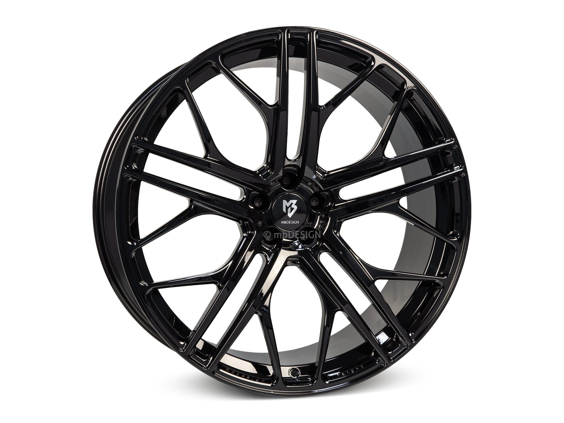 mbDESIGN SF1 forged wheel 10x24 konkaves Design in gloss black – view 1
