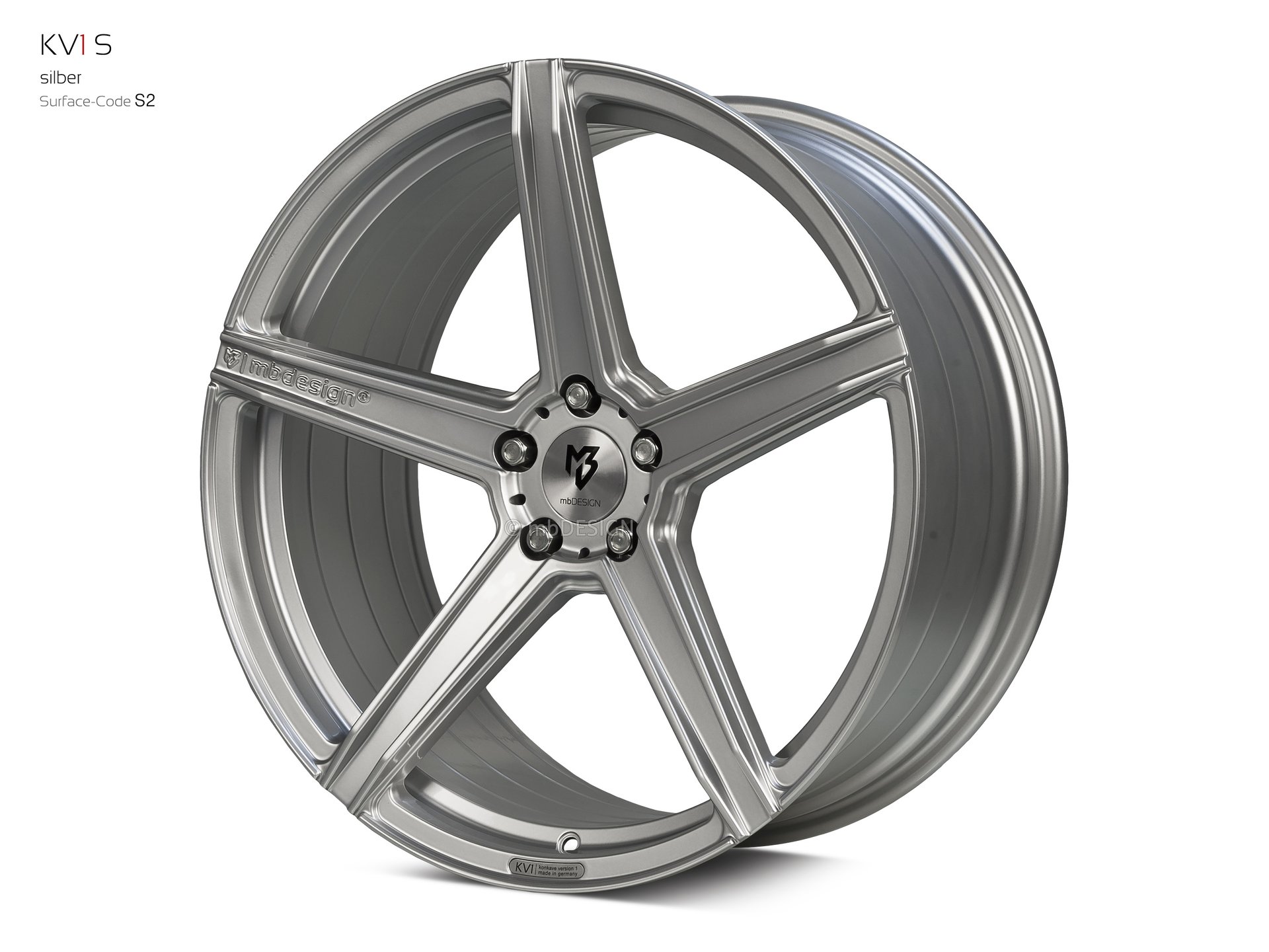 mbDESIGN KV1S forged wheel 9,5x21 stark konkaves Design (DC) in silver – view 2 Links