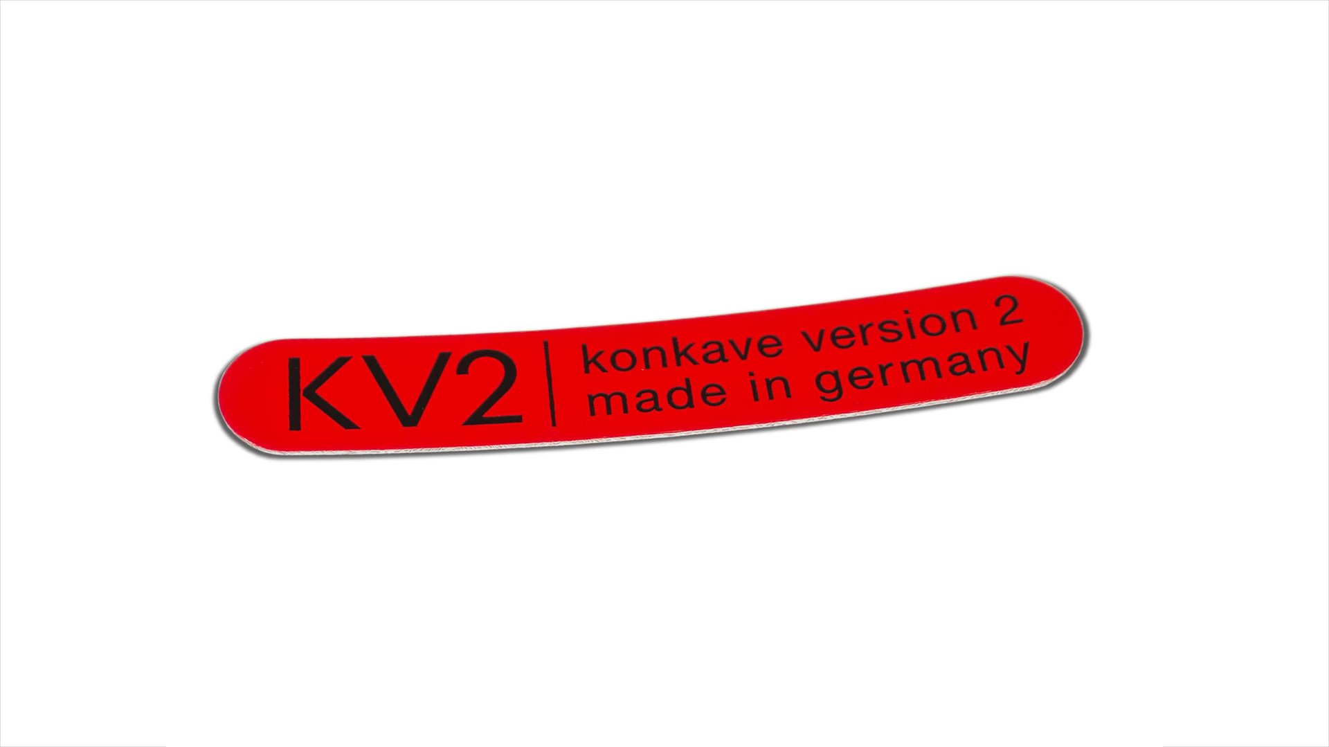 mbDESIGN KV2 Klebeschild in red