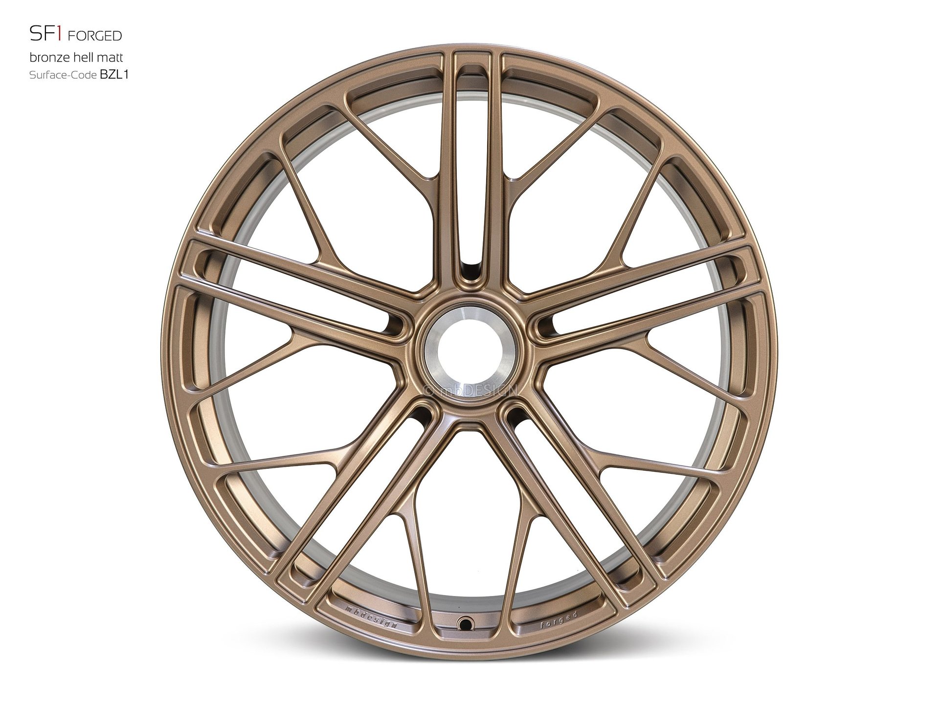 mbDESIGN SF1 Forged forged wheel 12x22 stark konkaves Design (DC) in bronze light matt – view 0
